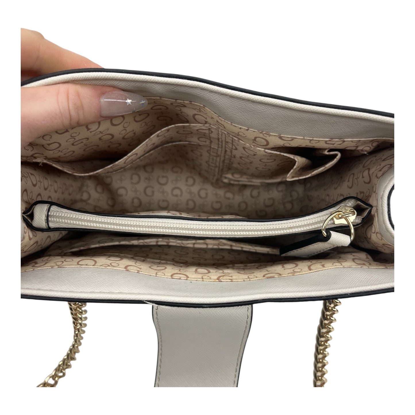 Handbag By Guess In Floral Print, Size:Medium