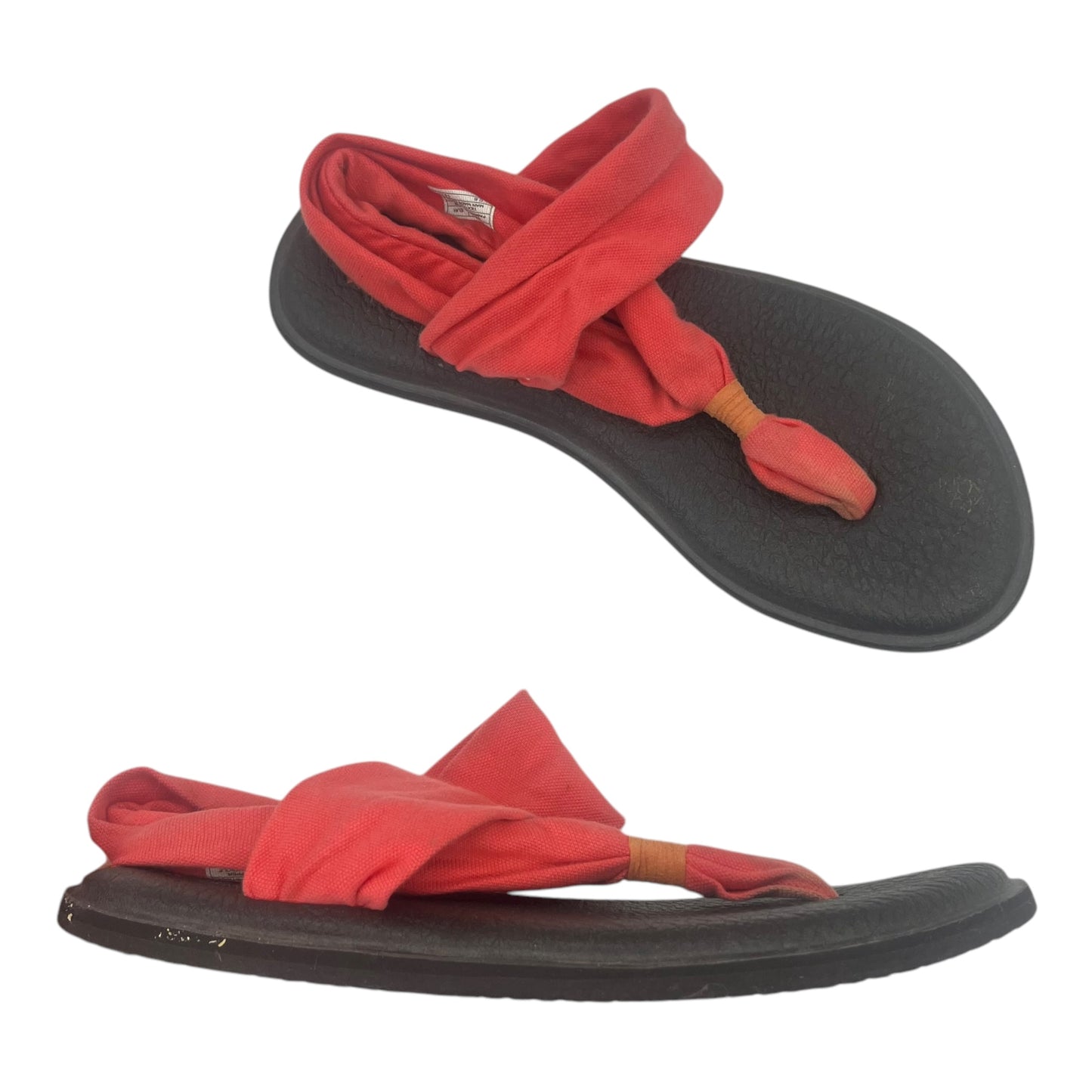 Sandals Flats By Sanuk In Orange, Size:8