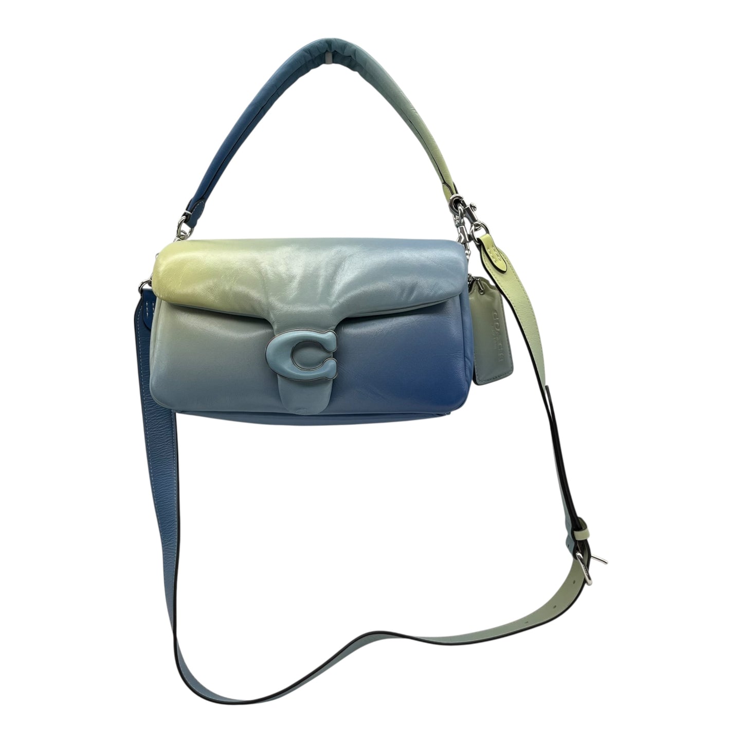 Handbag Designer By Coach In Blue & Green, Size:Medium