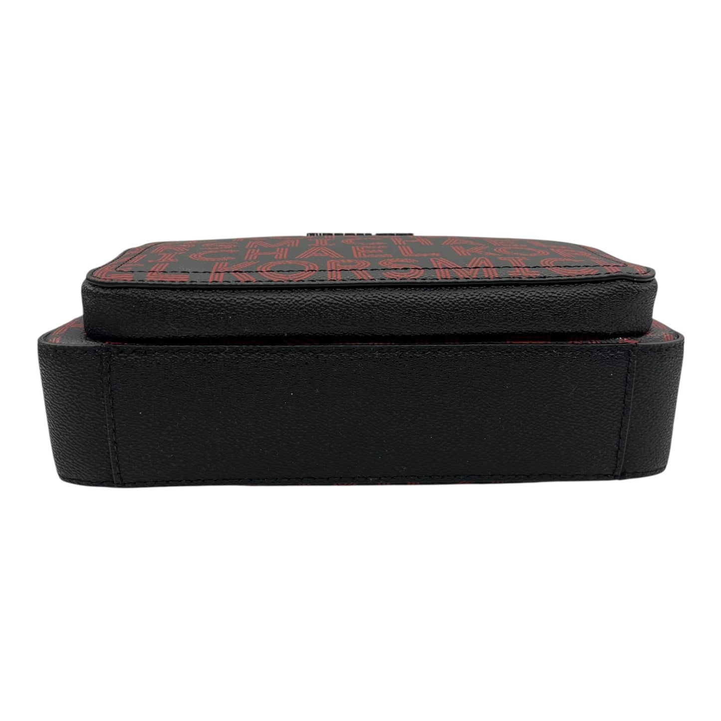 Crossbody Designer By Michael Kors In Black & Red, Size:Medium