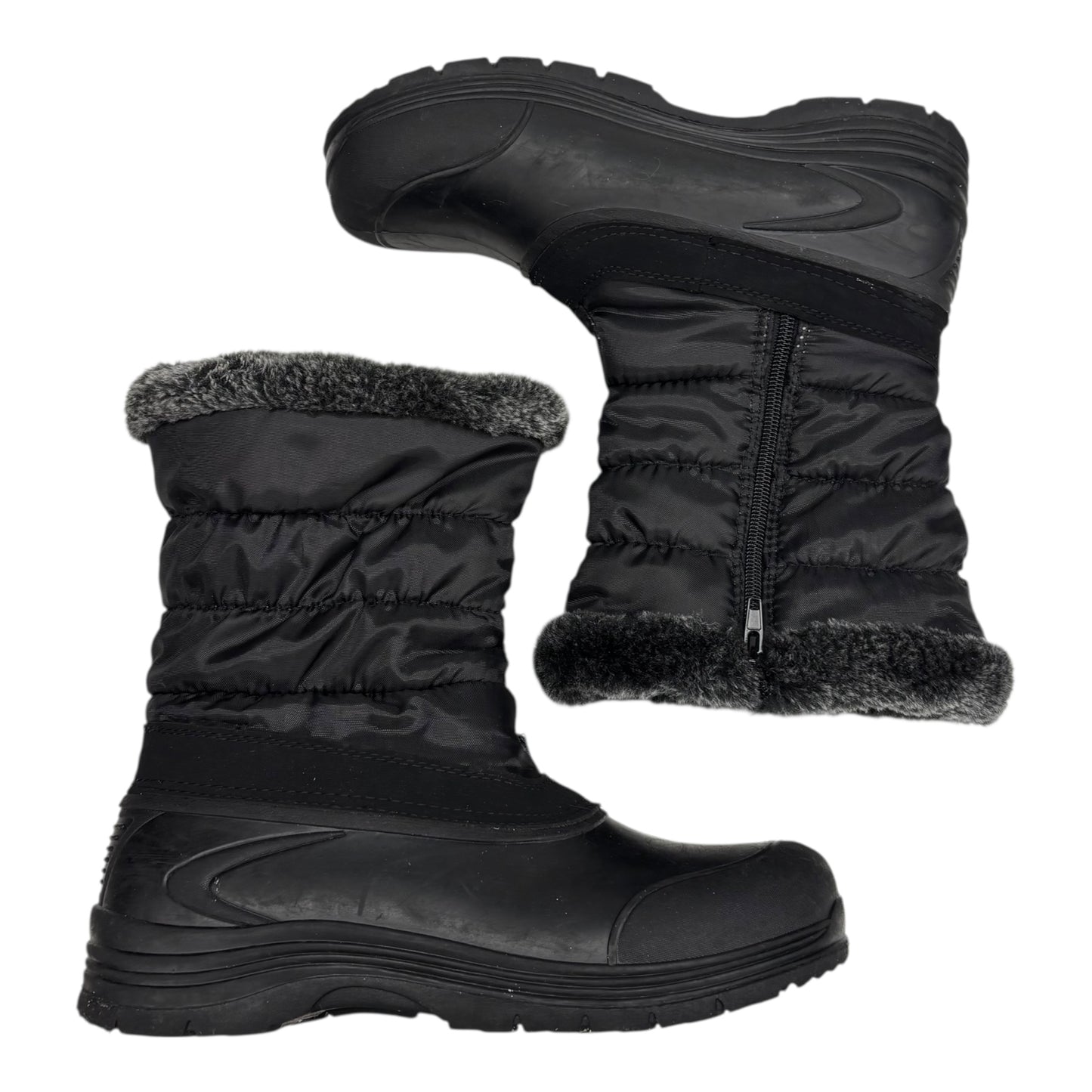 Boots Snow By Time And Tru In Black, Size:9