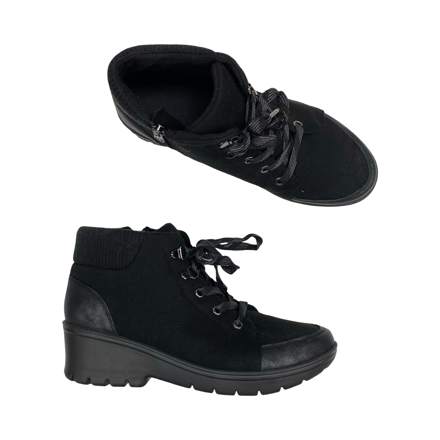 Boots Ankle Heels By Bzees In Black, Size:8