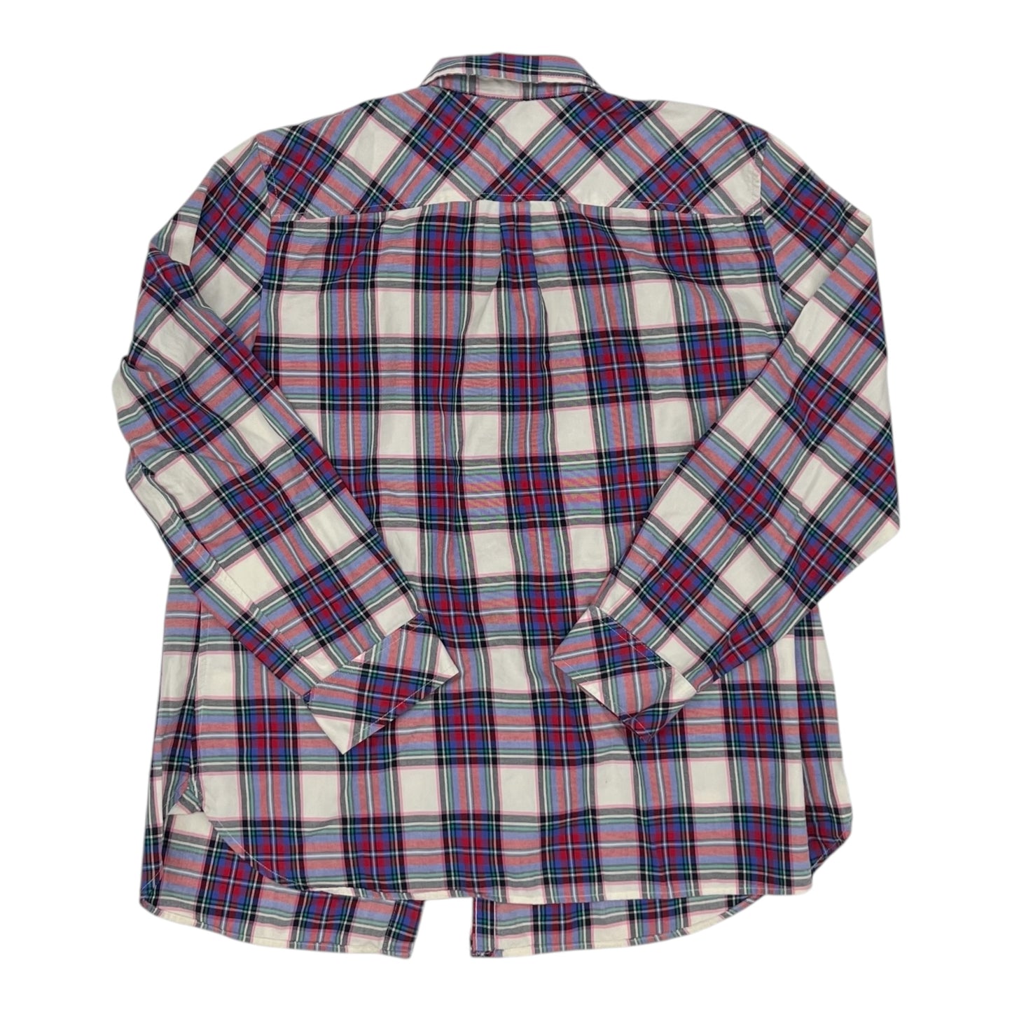 Blouse Ls By Talbots In Plaid Pattern, Size:Xl