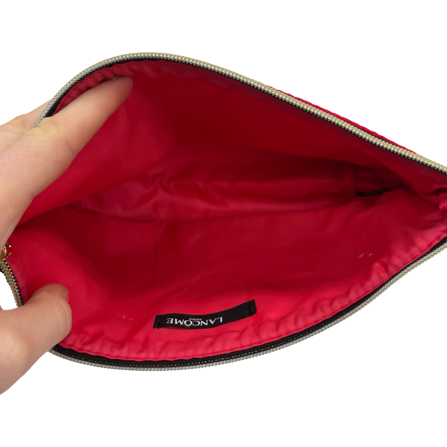 Makeup Bag By Lancome In Red, Size:Medium