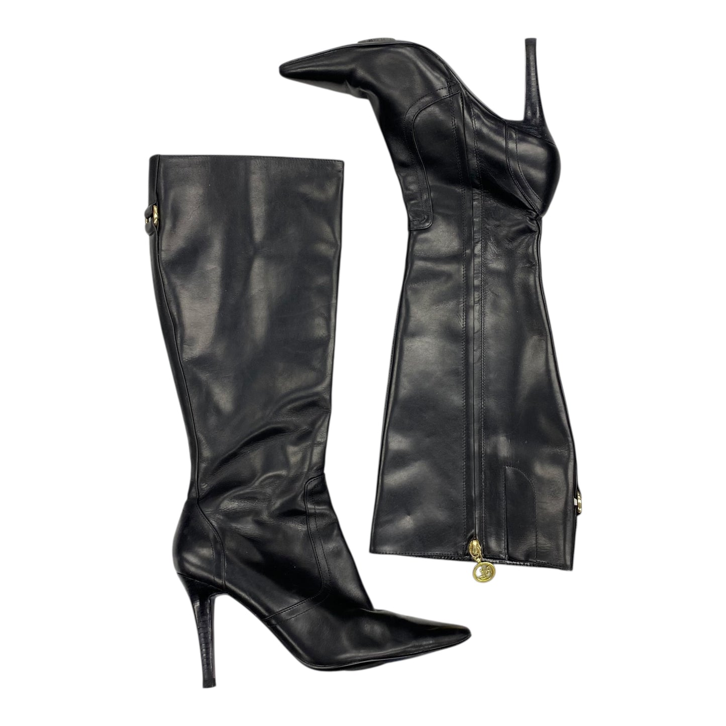 Boots Leather By Lauren By Ralph Lauren In Black, Size:6