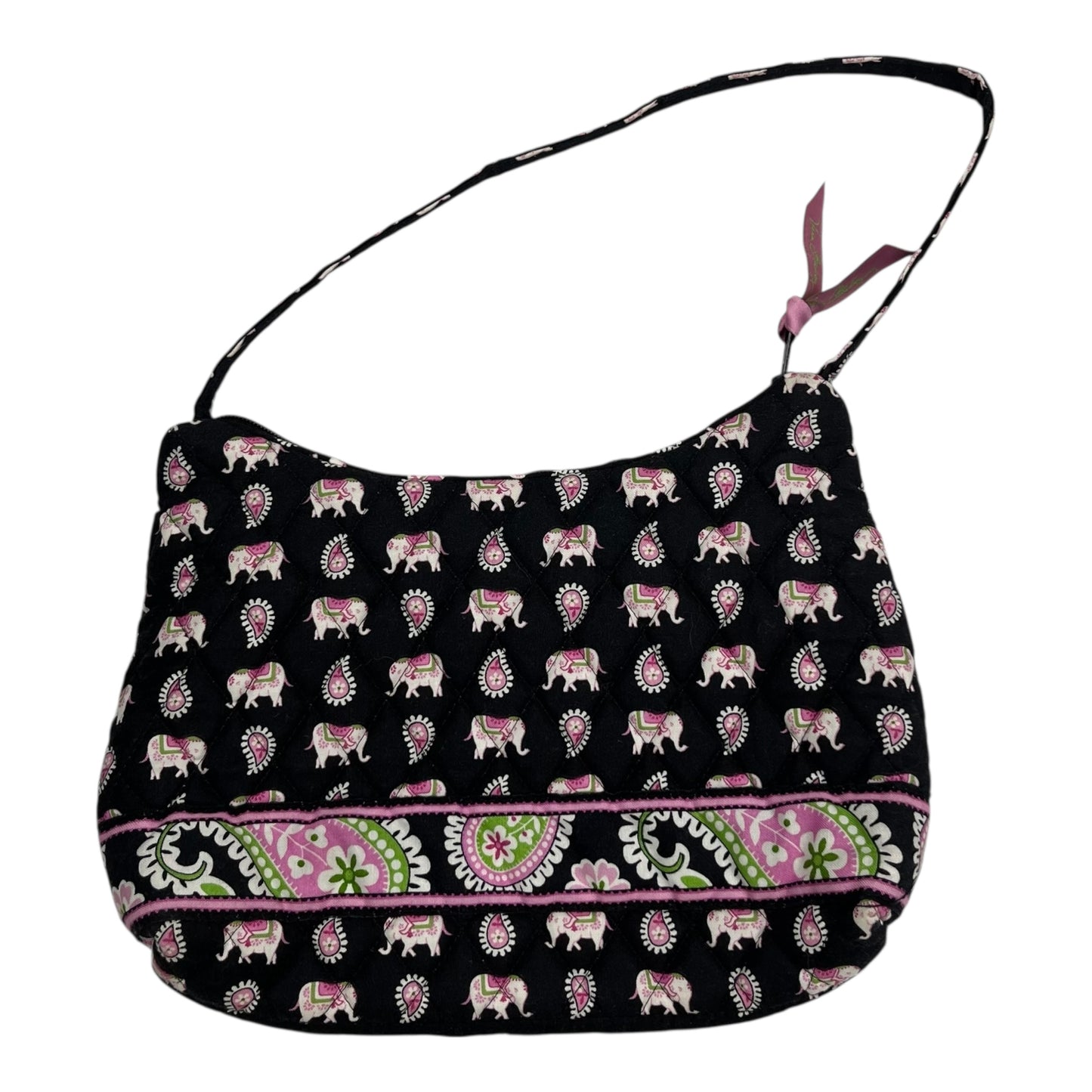 Handbag By Vera Bradley In Black & Pink, Size:Small