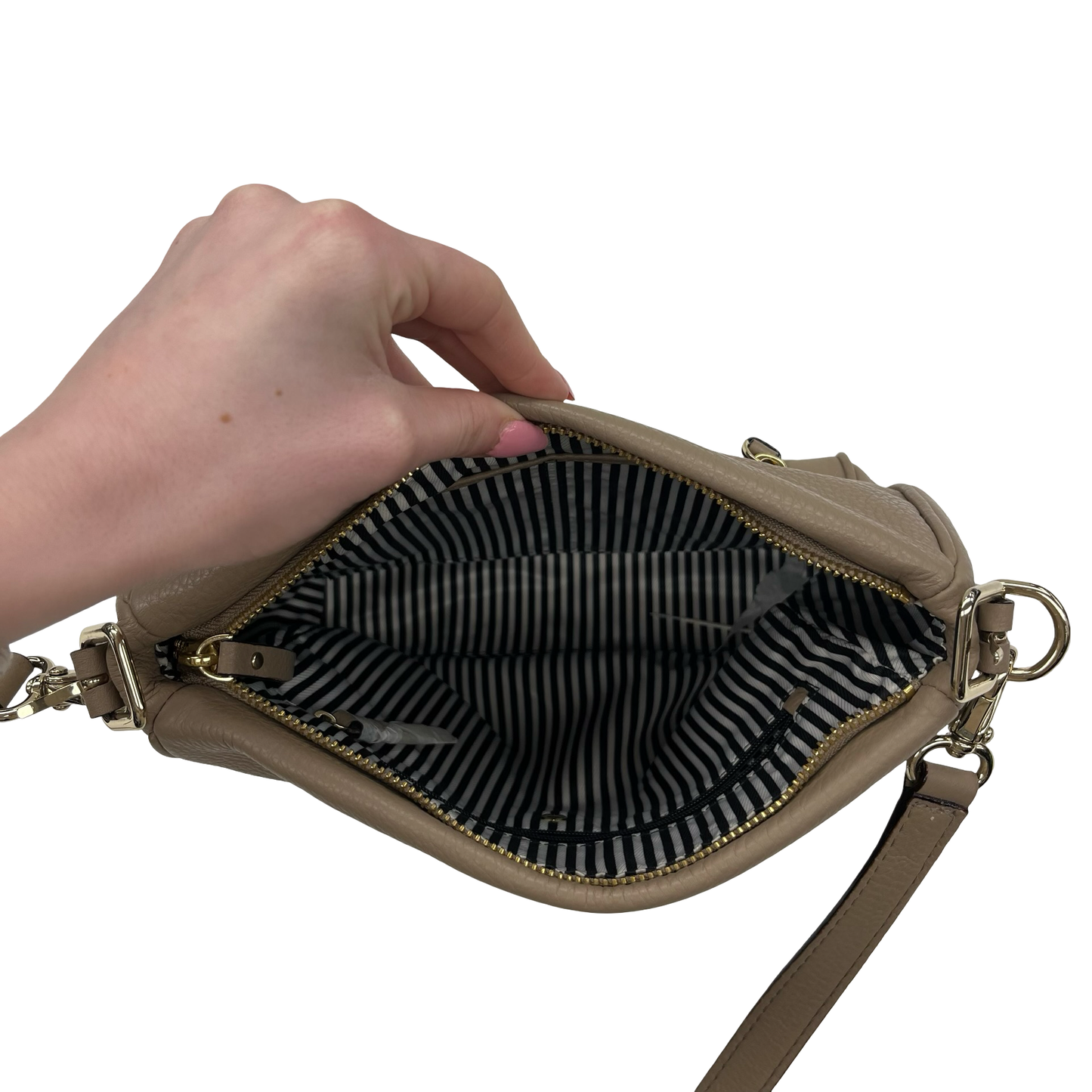 Crossbody Designer By Kate Spade In Tan, Size:Medium