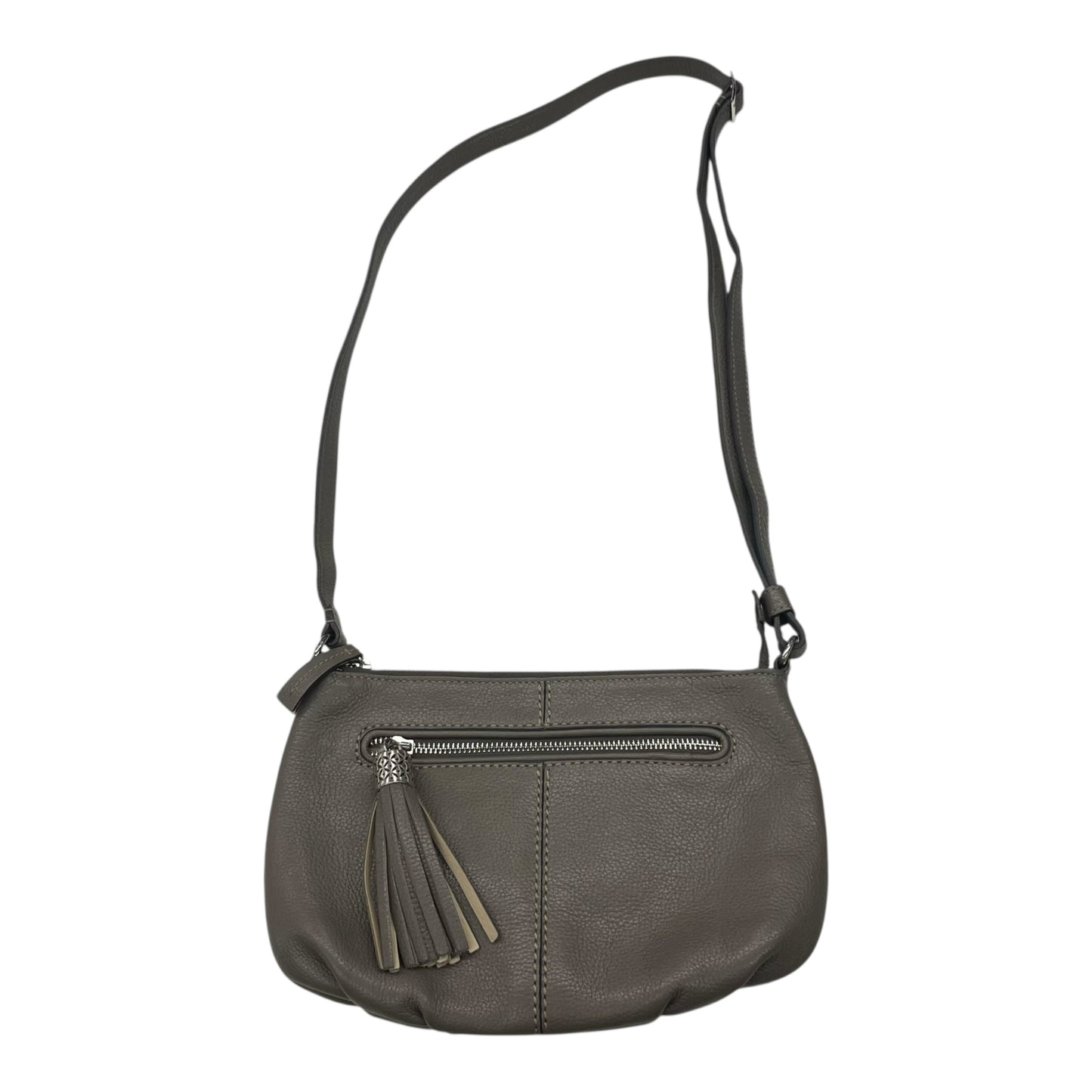 Crossbody Leather By Brighton In Grey, Size:Medium