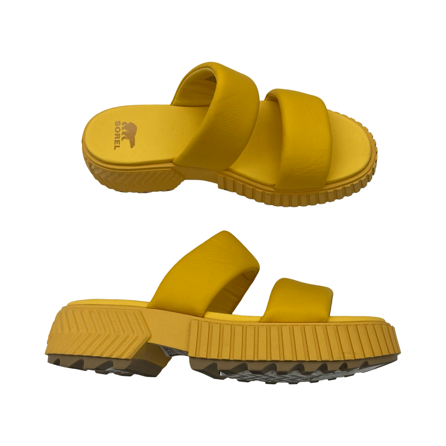Sandals Heels Platform By Sorel In Yellow, Size:10