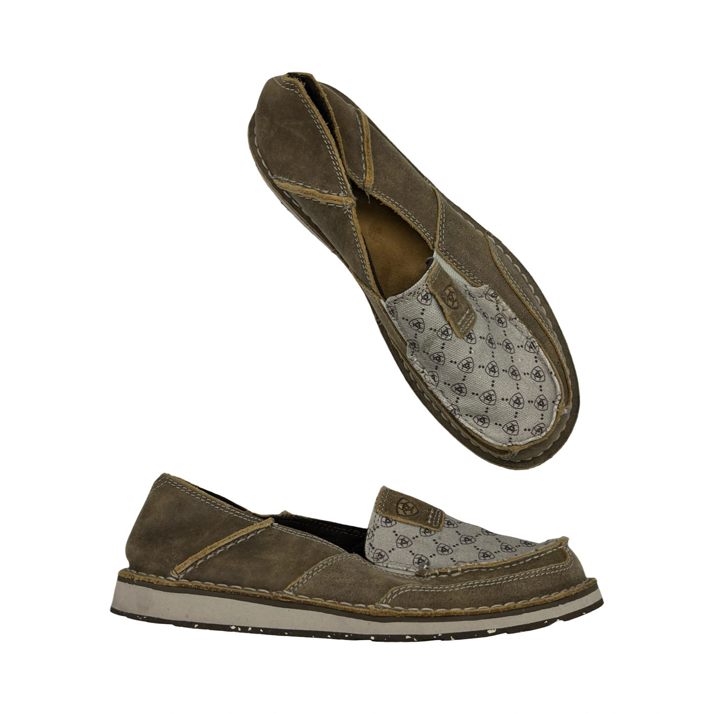 Shoes Flats By Ariat In Brown & Tan, Size:8.5