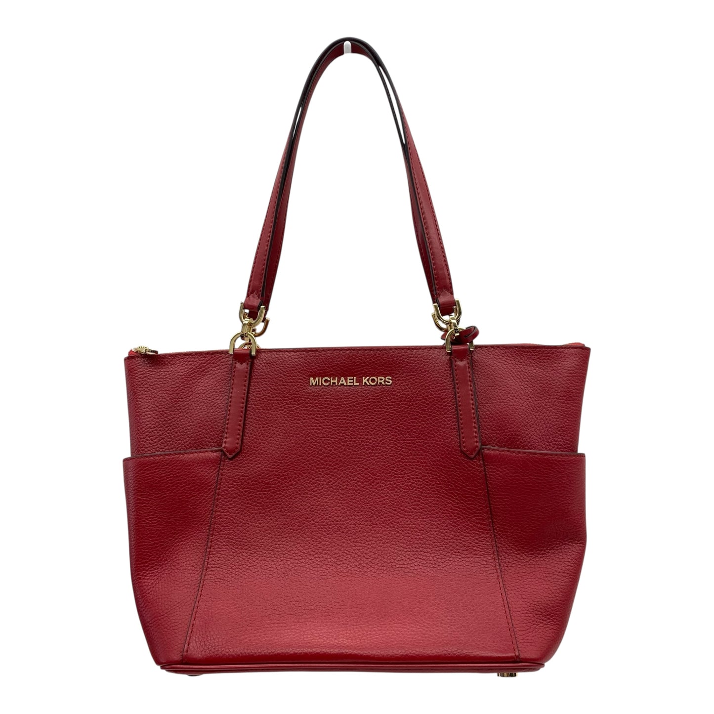 Handbag Designer By Michael Kors In Red, Size:Medium