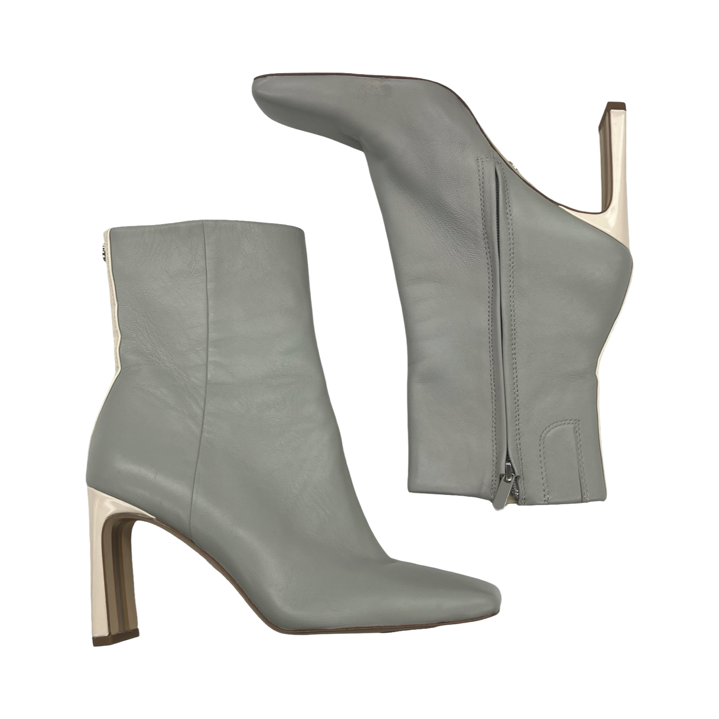Boots Ankle Heels By Sam Edelman In Grey, Size:8