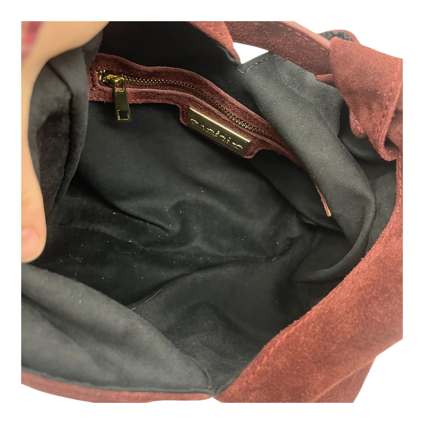 Handbag Leather By Clothes Mentor In Red, Size:Medium