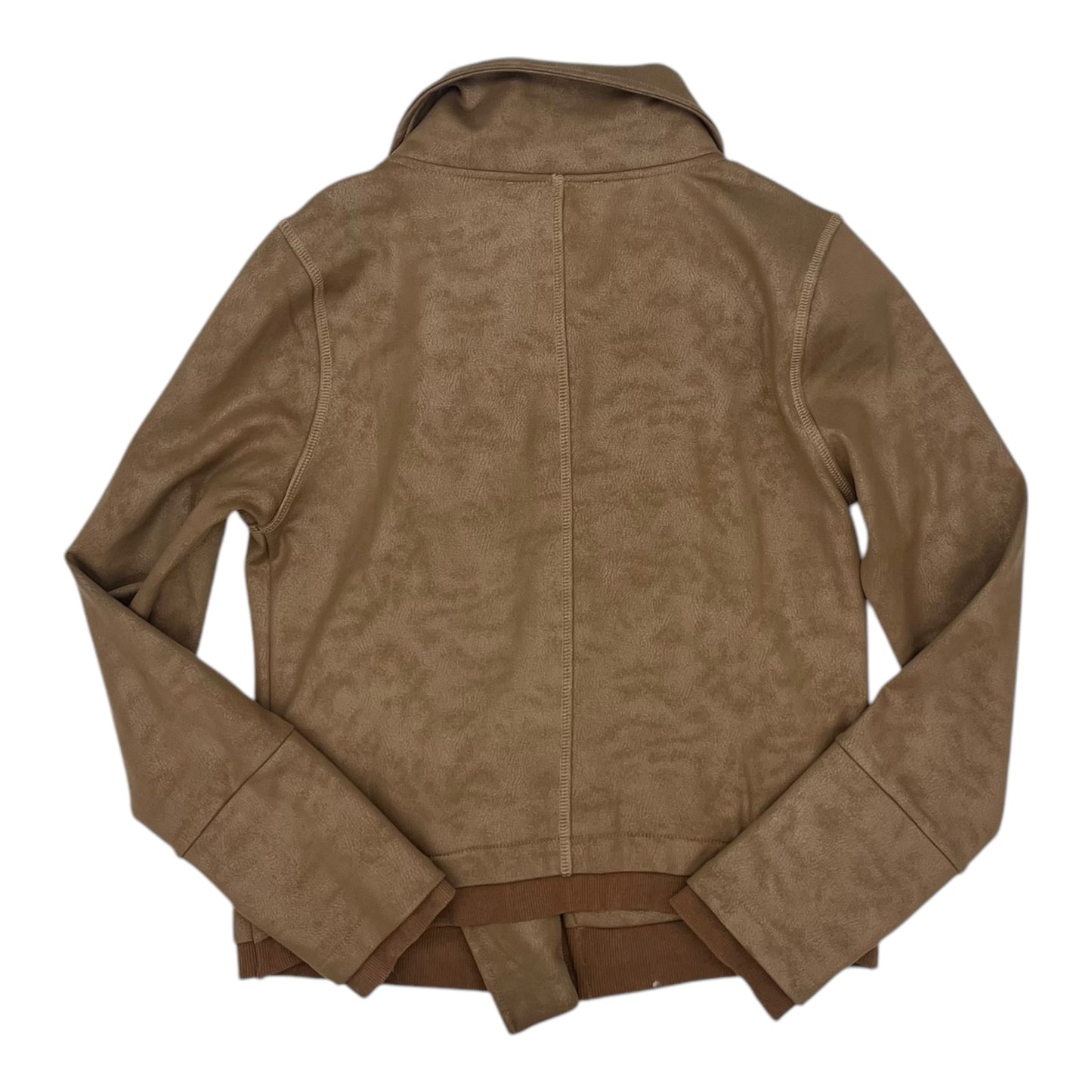 Jacket Moto By Clothes Mentor In Brown, Size:L