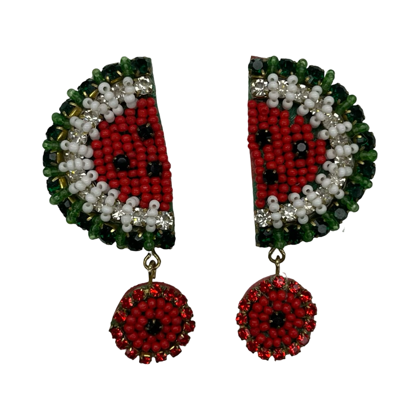 Earrings Statement By Clothes Mentor In Green & Red