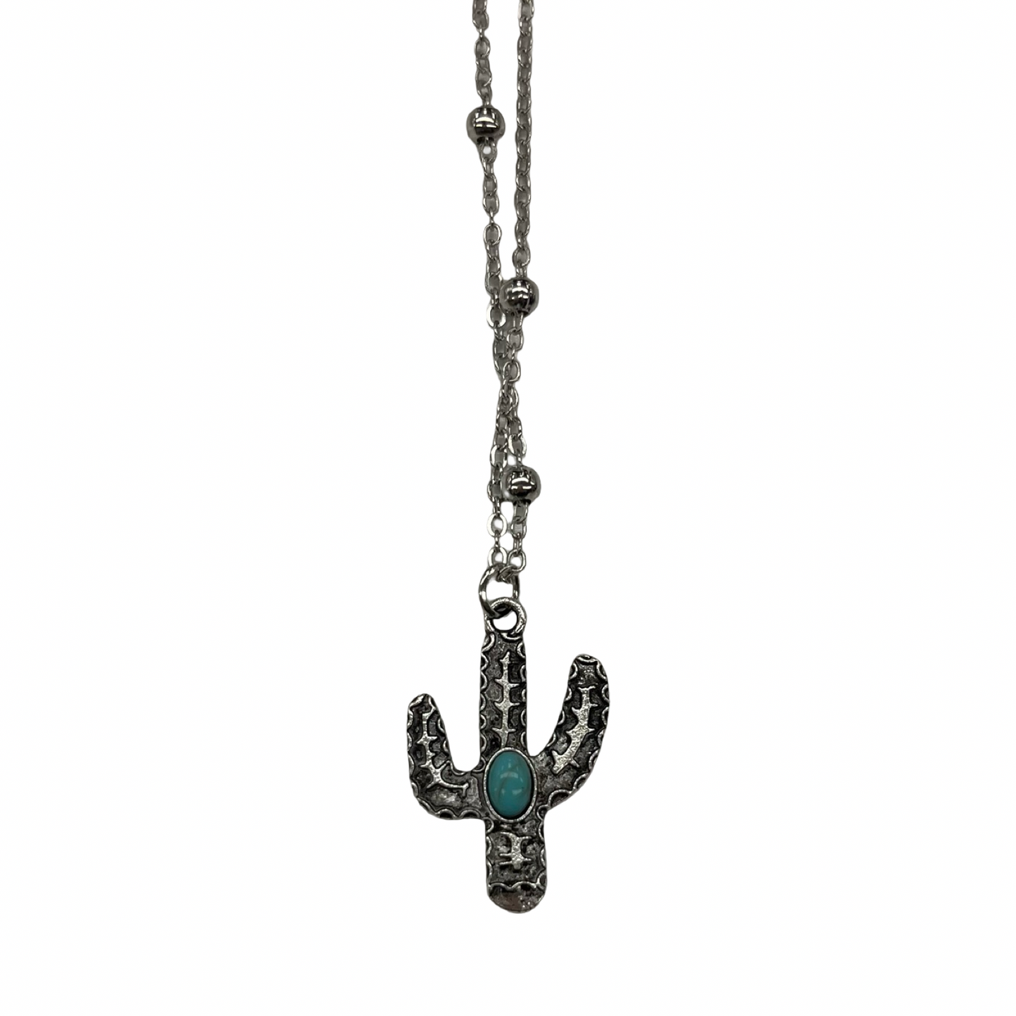 Necklace Pendant By Clothes Mentor In Green & Silver