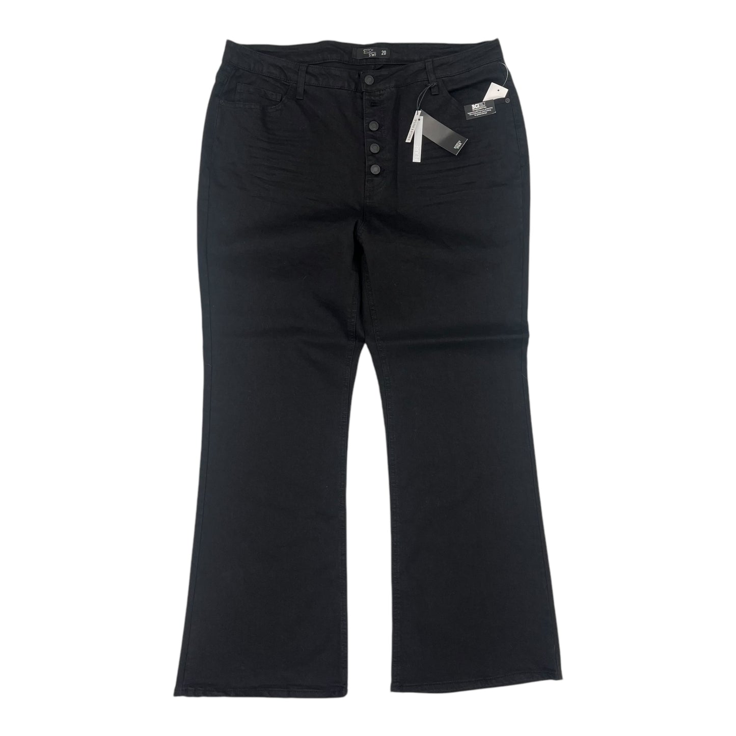 Jeans Flared By Clothes Mentor In Black, Size:20