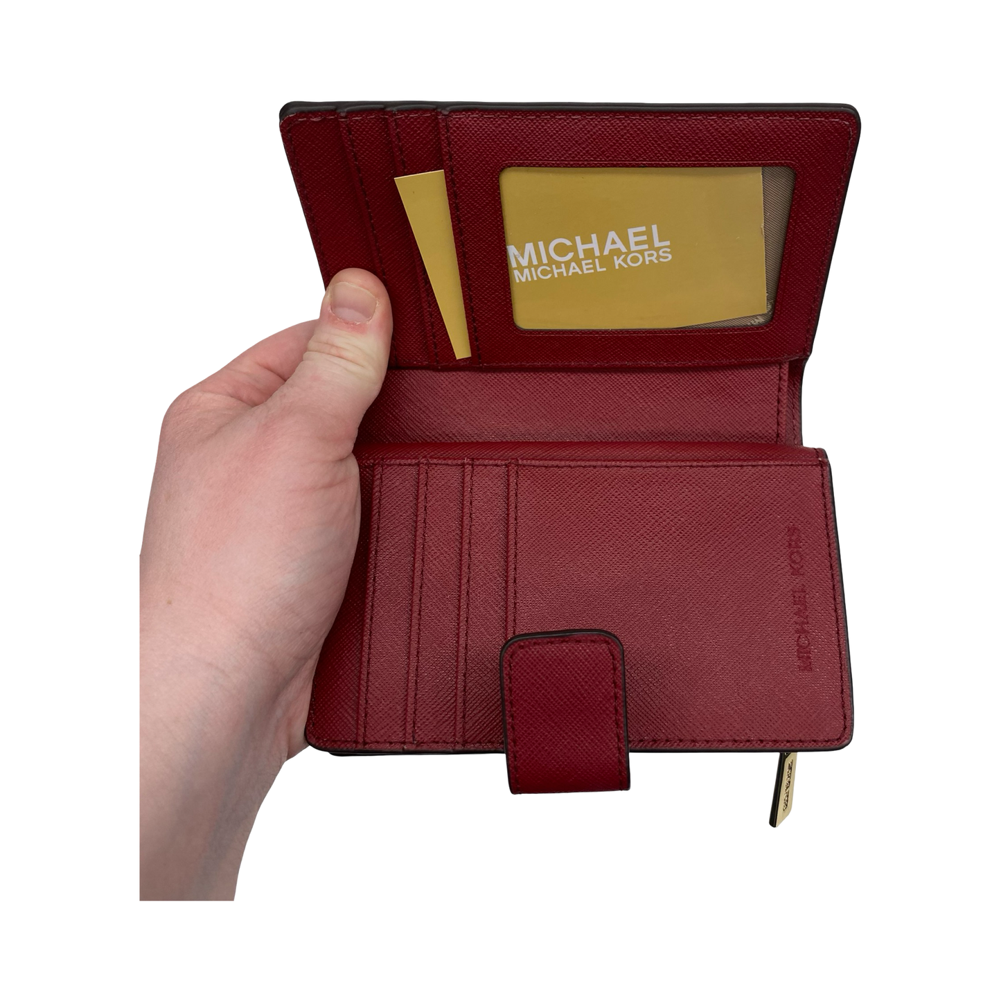 Wallet Designer By Michael Kors In Red, Size:Medium