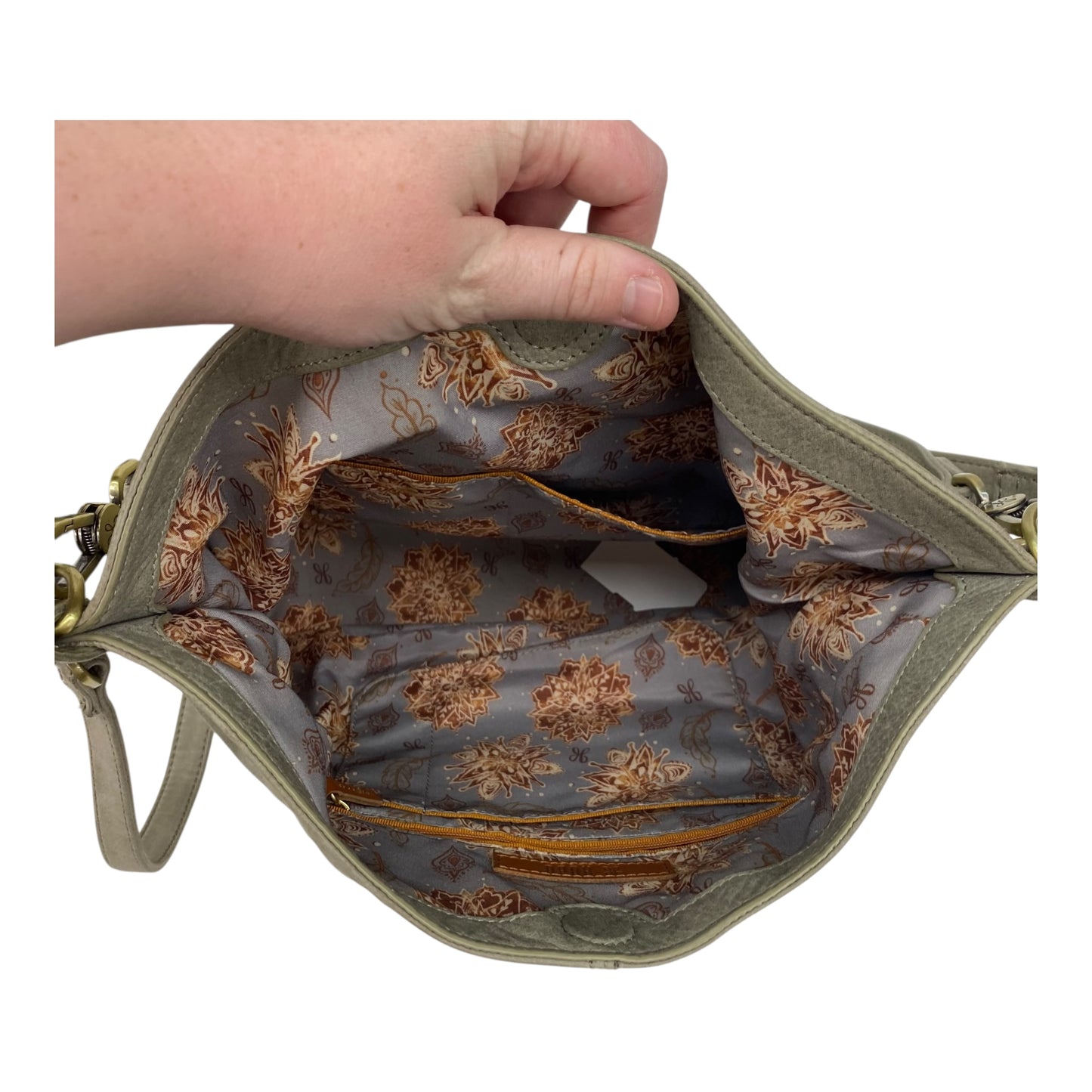 Handbag Leather By Hobo Intl In Tan, Size:Medium