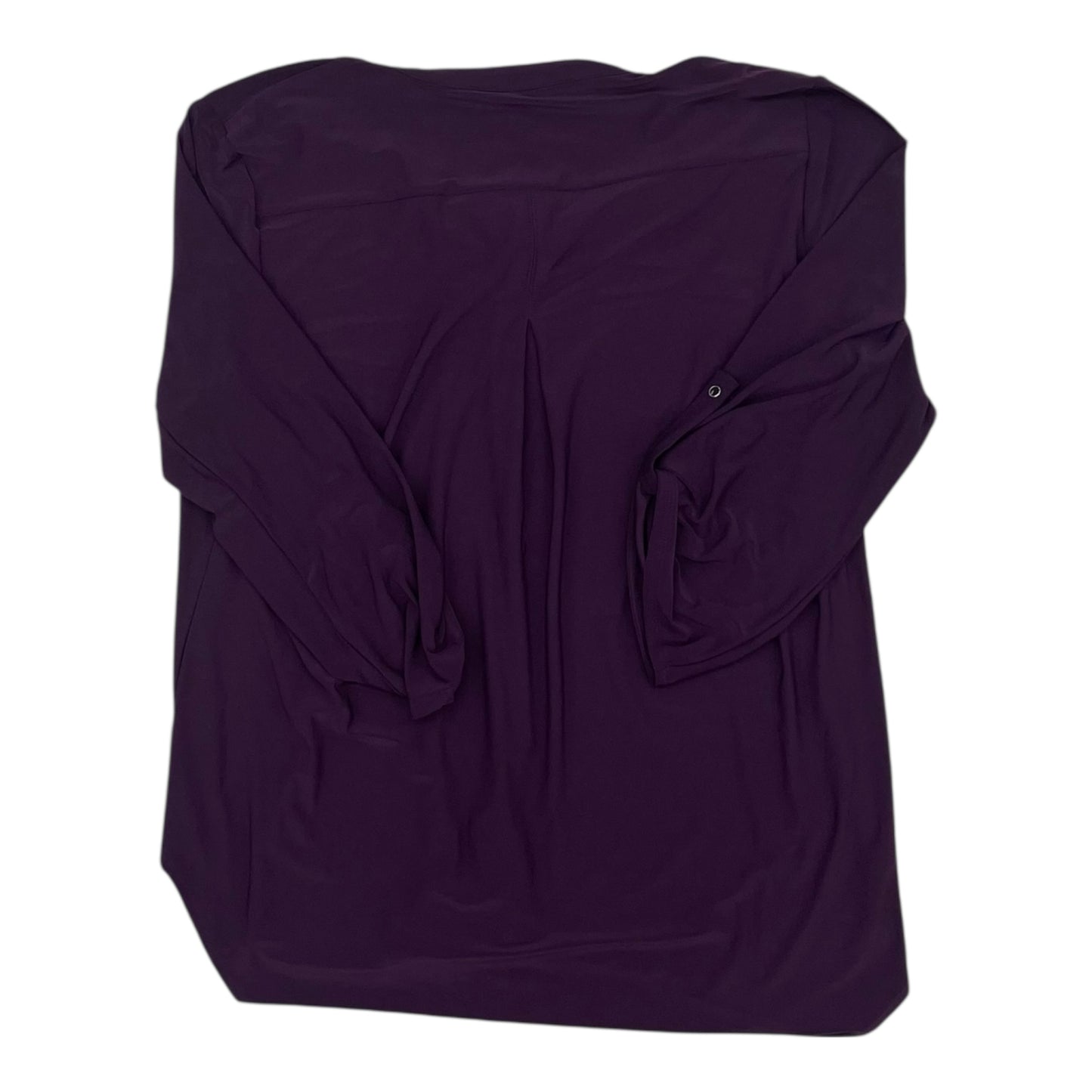 Blouse Ls By Cato In Purple, Size:Xl