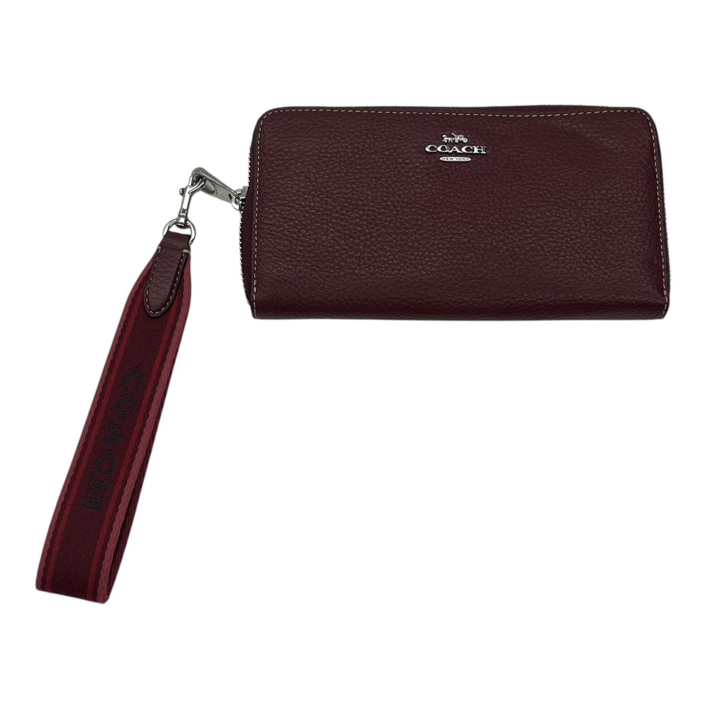 Wallet Designer By Coach In Maroon, Size:Large