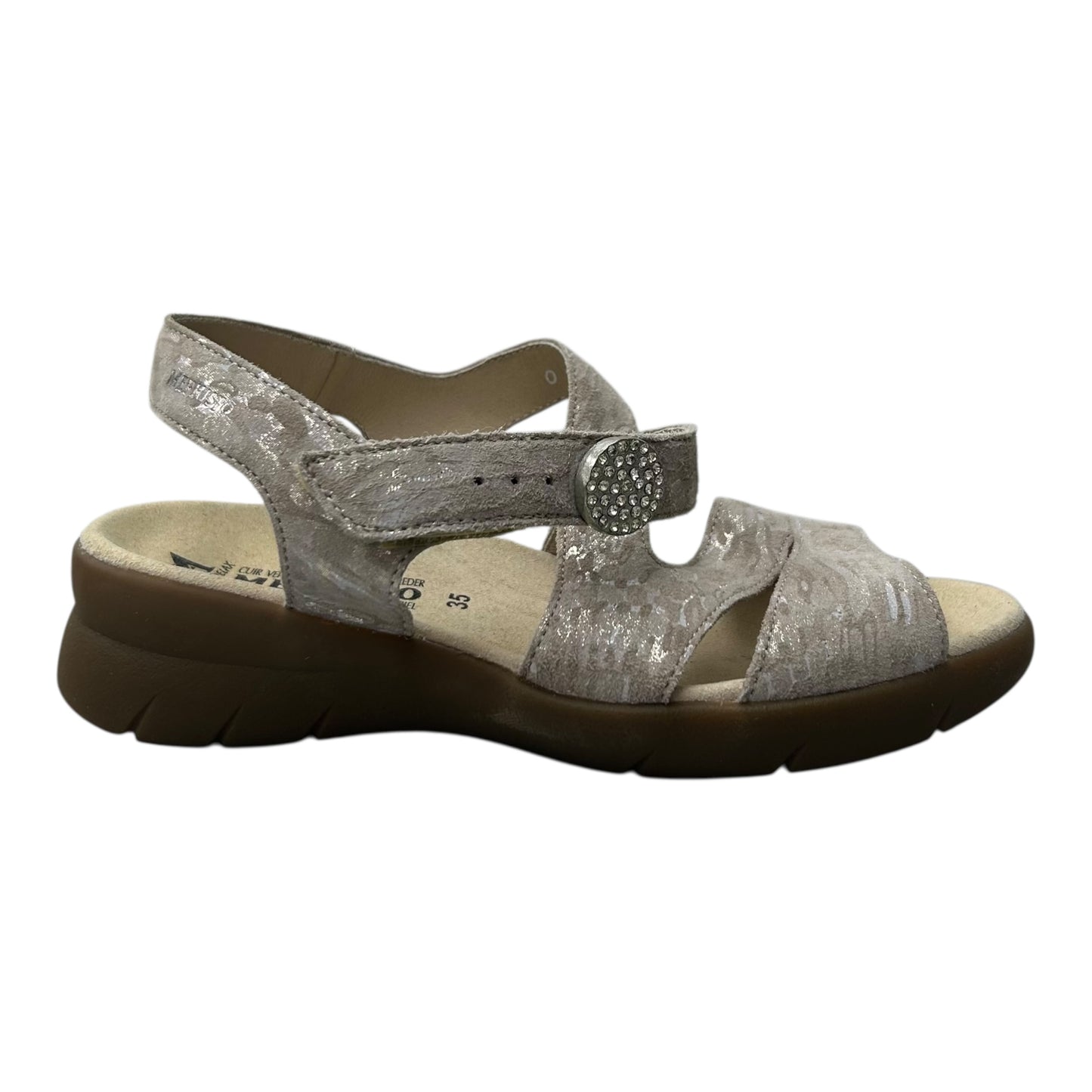 Sandals Flats By Mephisto In Tan, Size:5