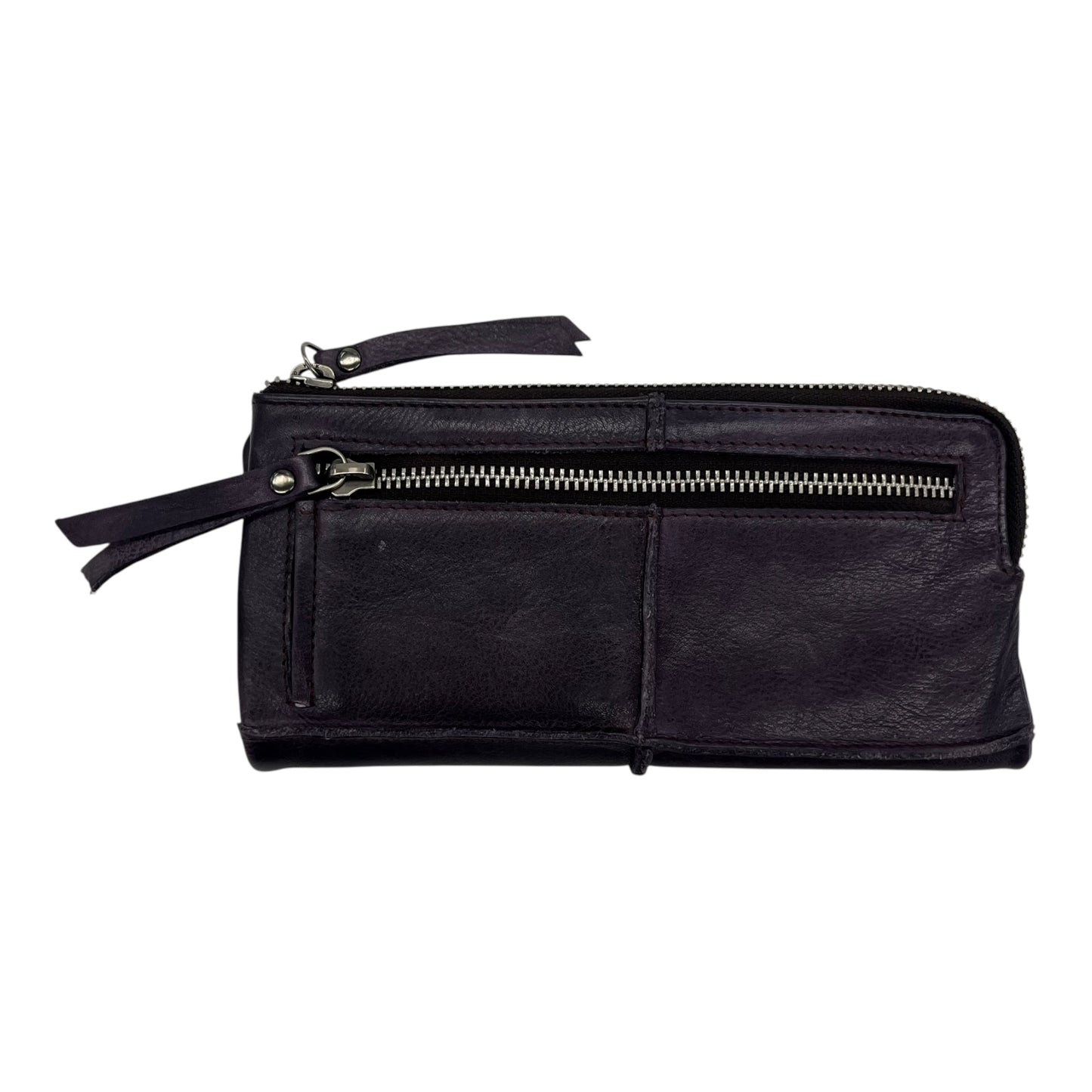 Wallet Leather By Cmc In Purple, Size:Medium