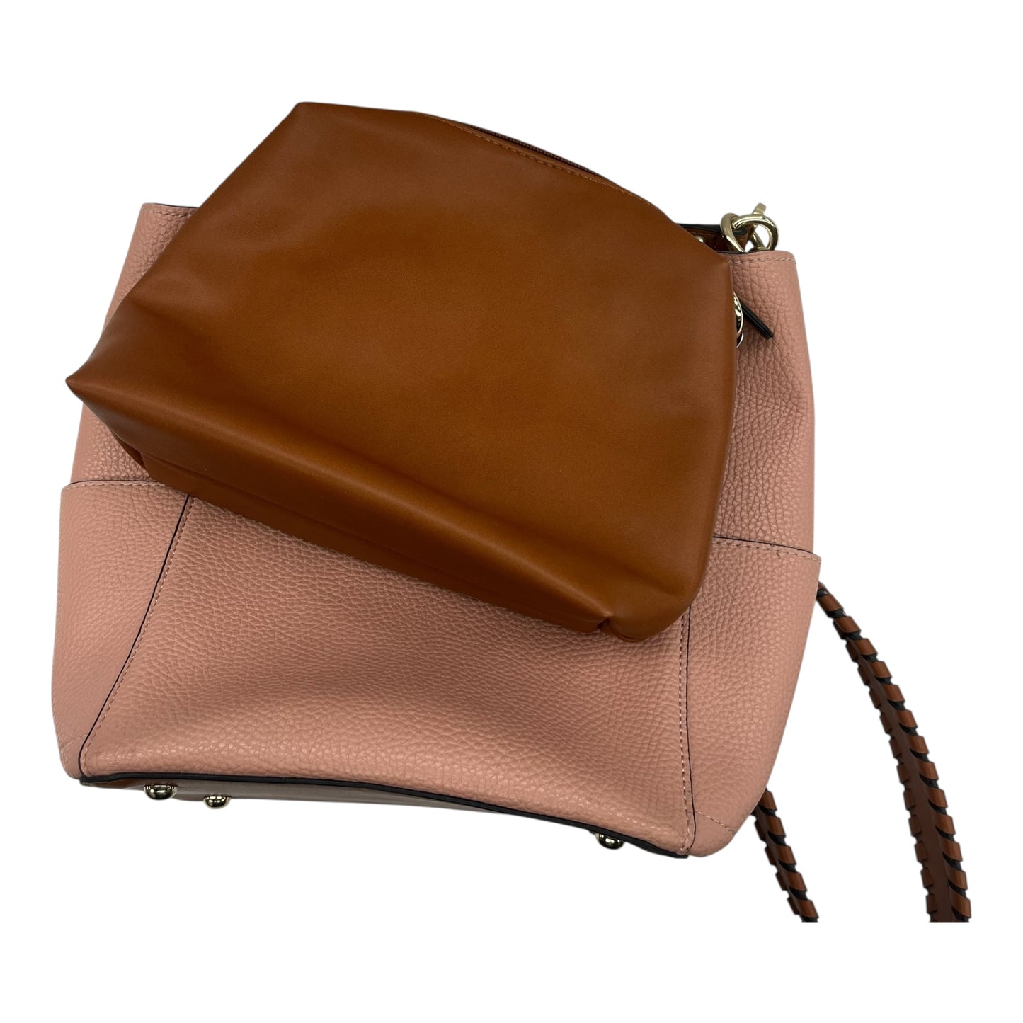 Handbag By Clothes Mentor In Brown & Pink, Size:Medium