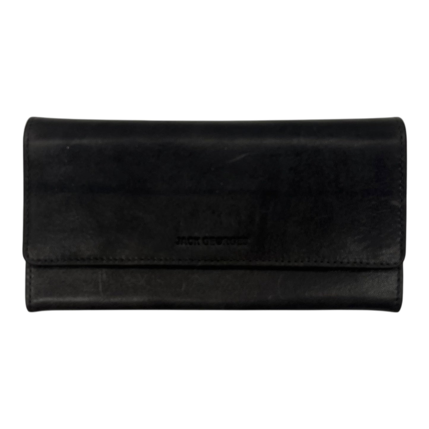 Wallet Leather By Clothes Mentor In Grey, Size:Medium