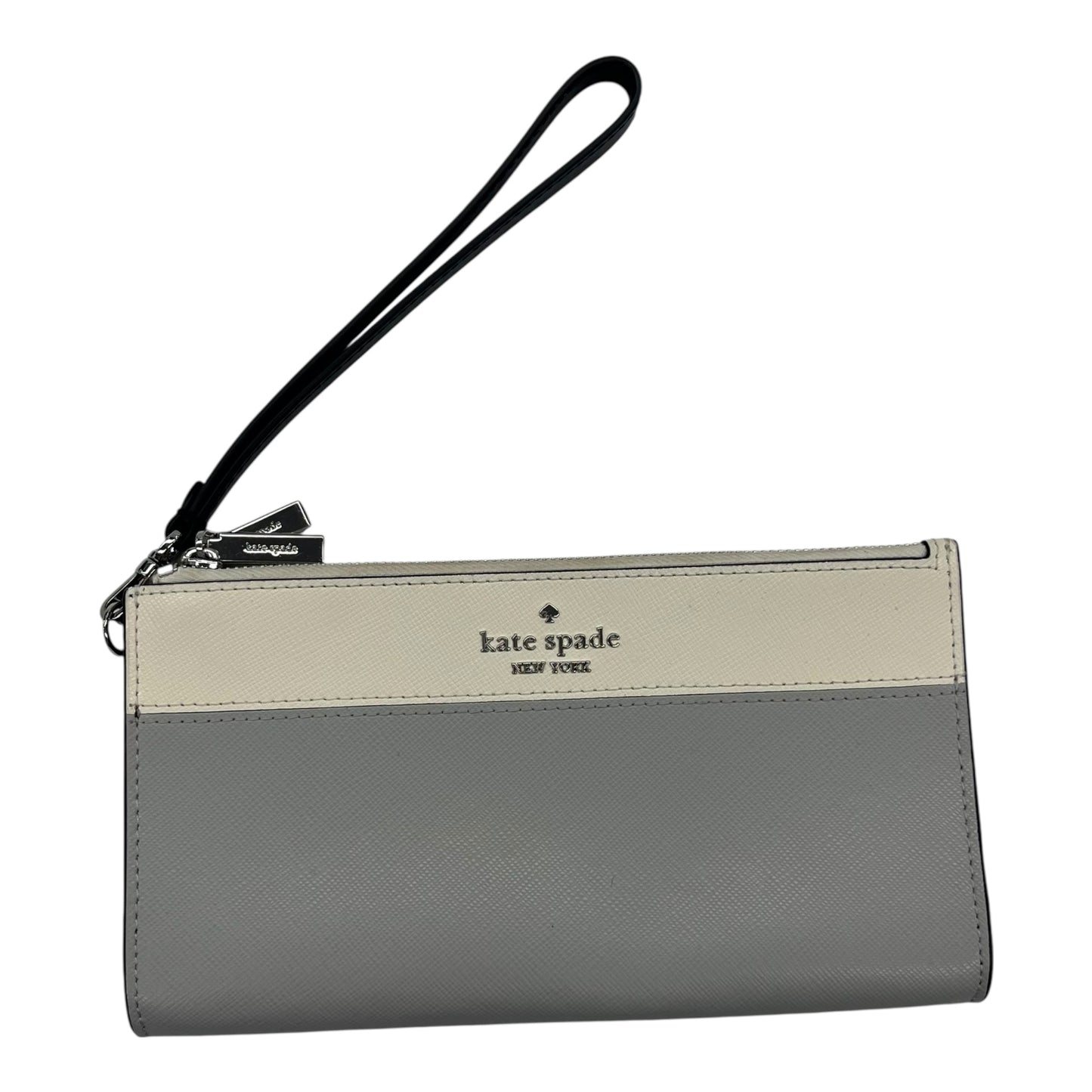 Wristlet Designer By Kate Spade In Cream & Grey, Size:Medium