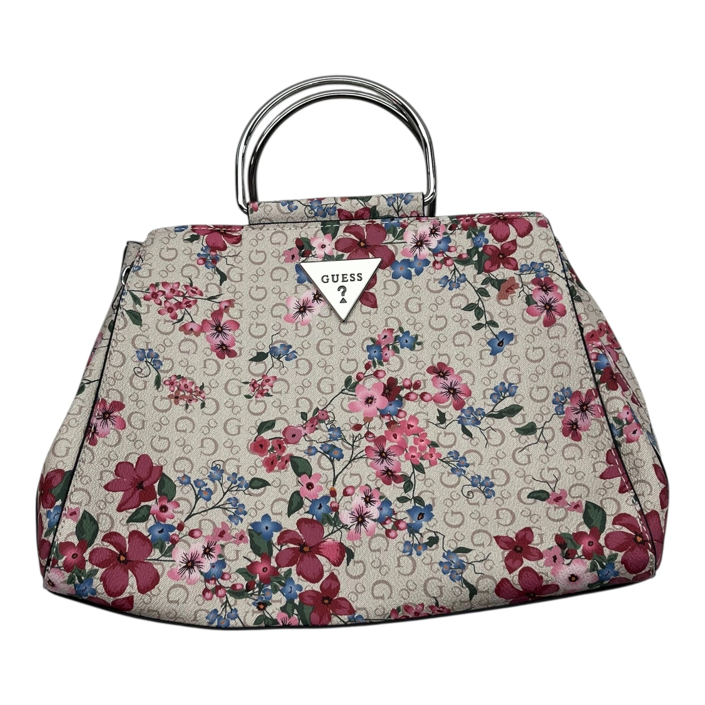 Handbag By Guess In Floral Print, Size:Medium