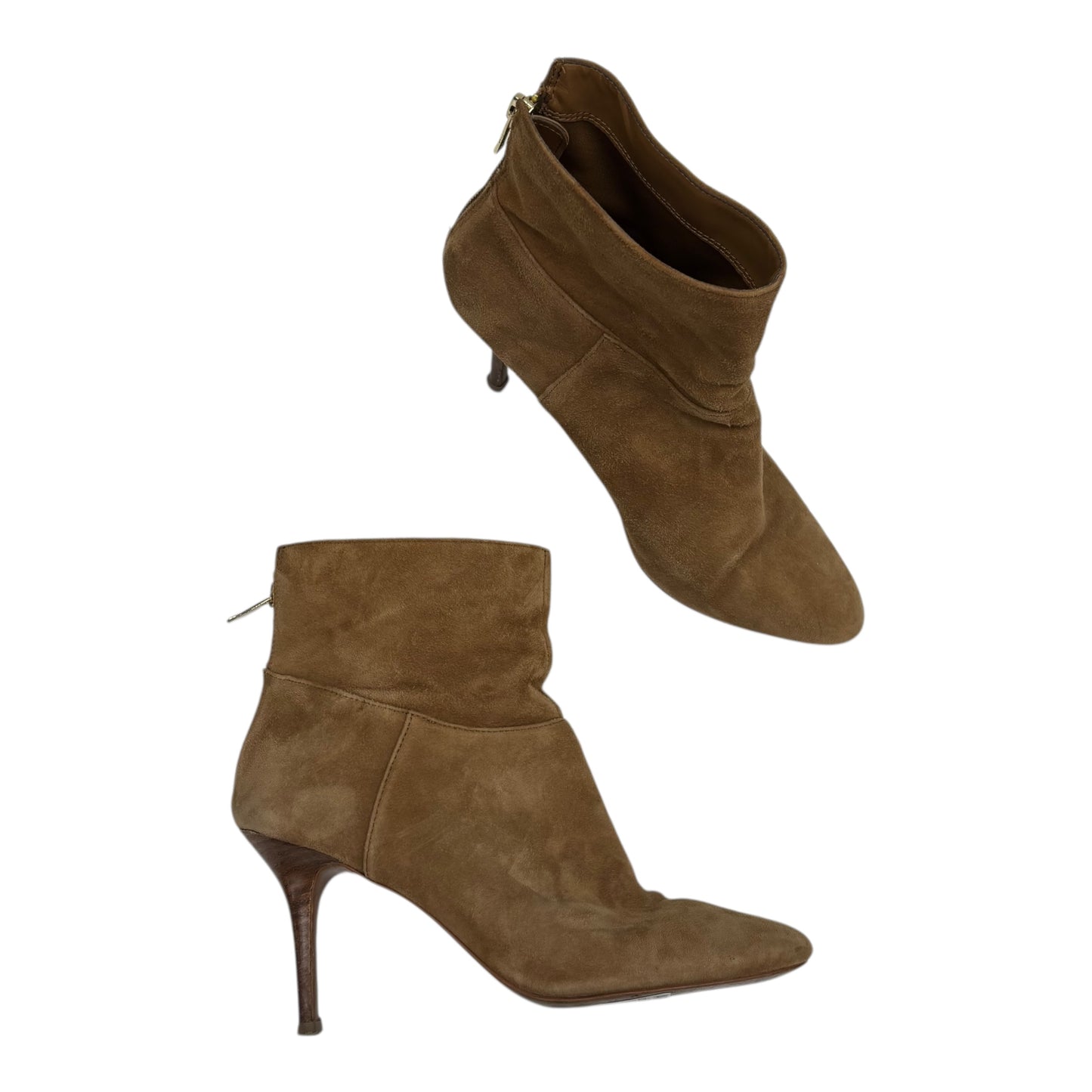 Boots Ankle Heels By Audrey Brooke In Brown, Size:8