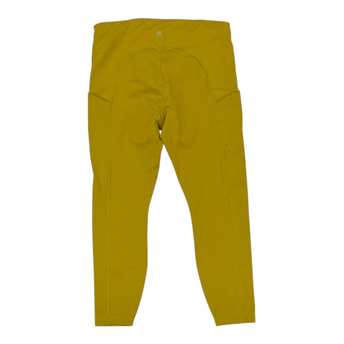 Athletic Leggings Capris By Athleta In Yellow, Size:L