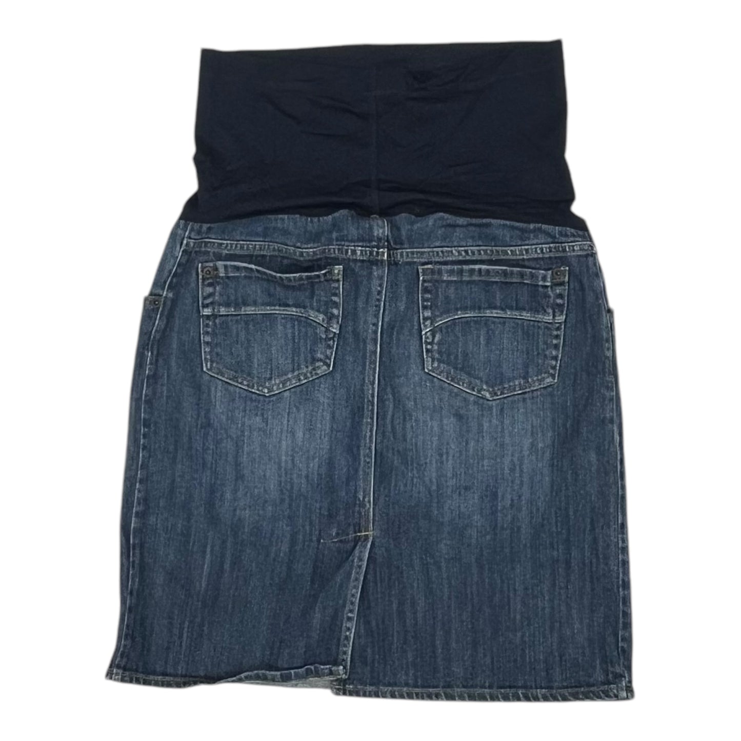 MAT SKIRT by LIZ LANGE MATERNITY In BLUE DENIM, Size: M