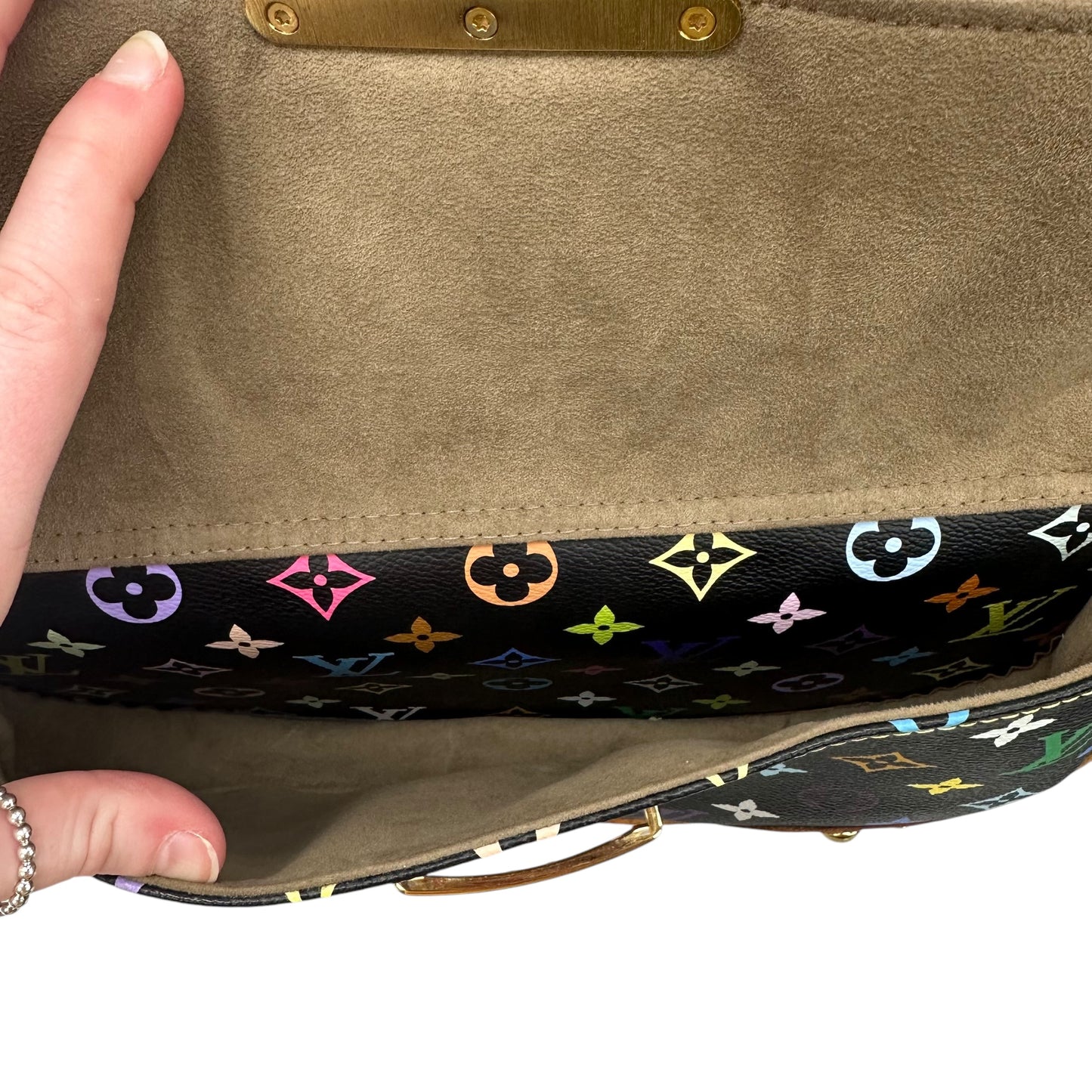 Handbag Luxury Designer By Louis Vuitton In Multi, Size:Medium