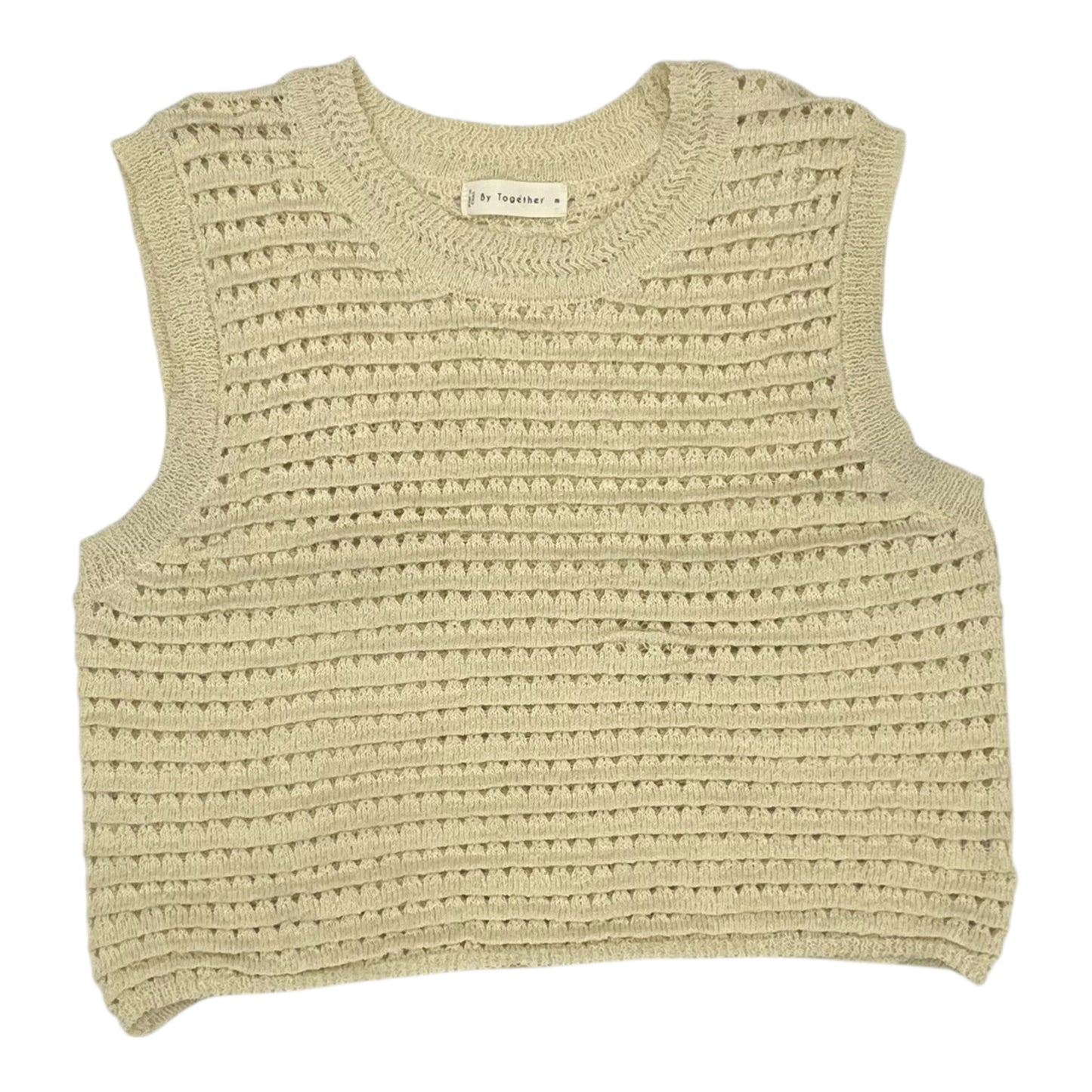Vest Sweater By By Together In Cream, Size:M