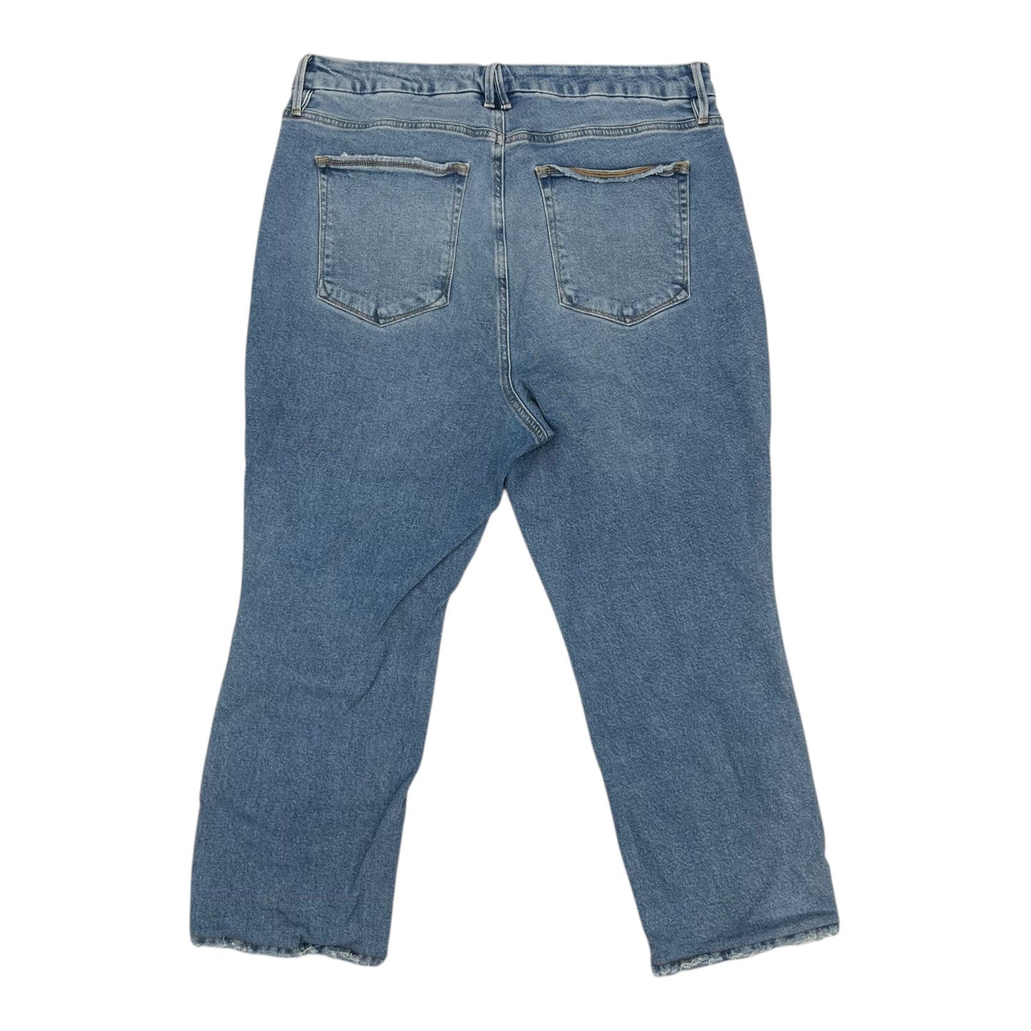 Jeans Straight By Good American In Blue Denim, Size:16