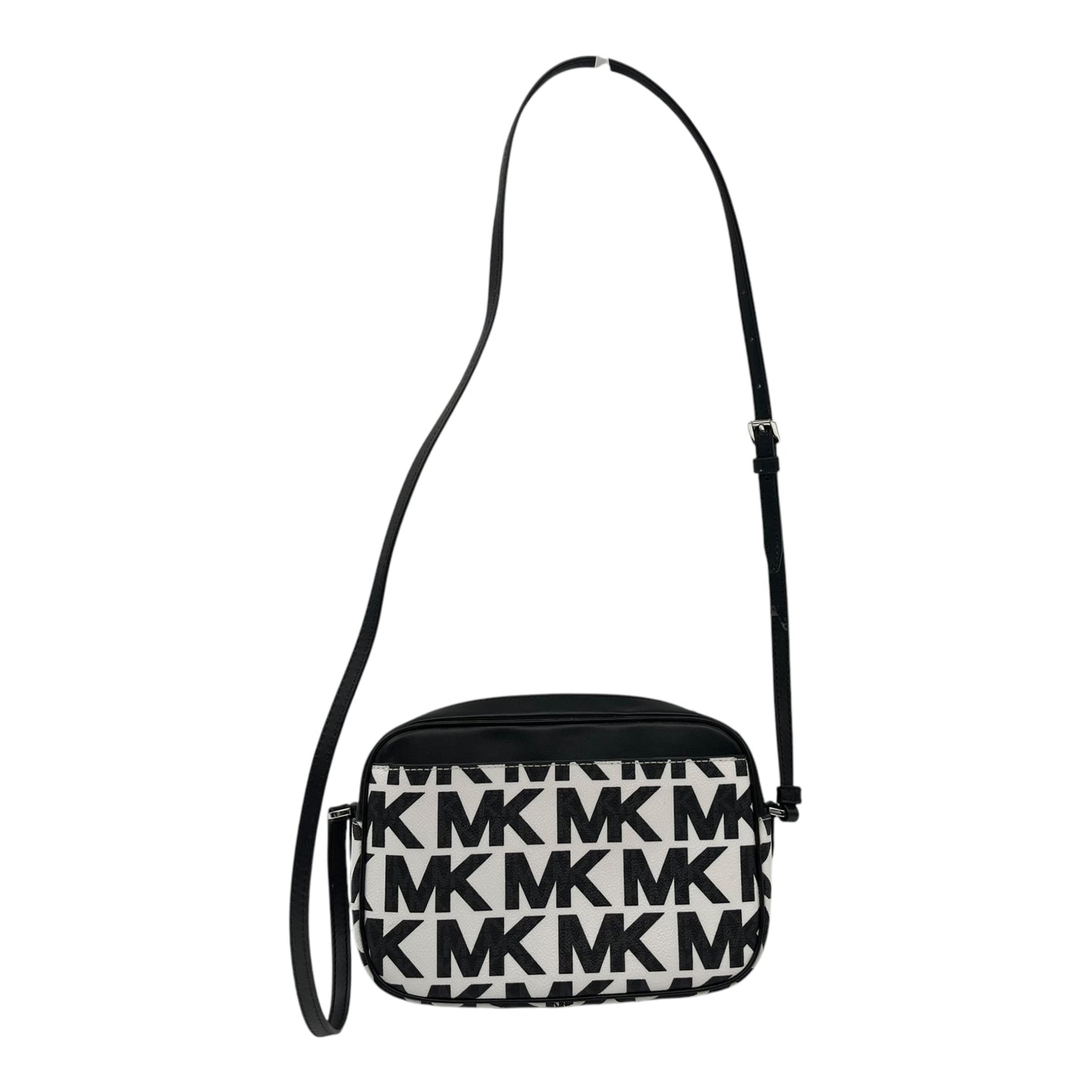 Crossbody Designer By Michael Kors In Black & White, Size:Medium