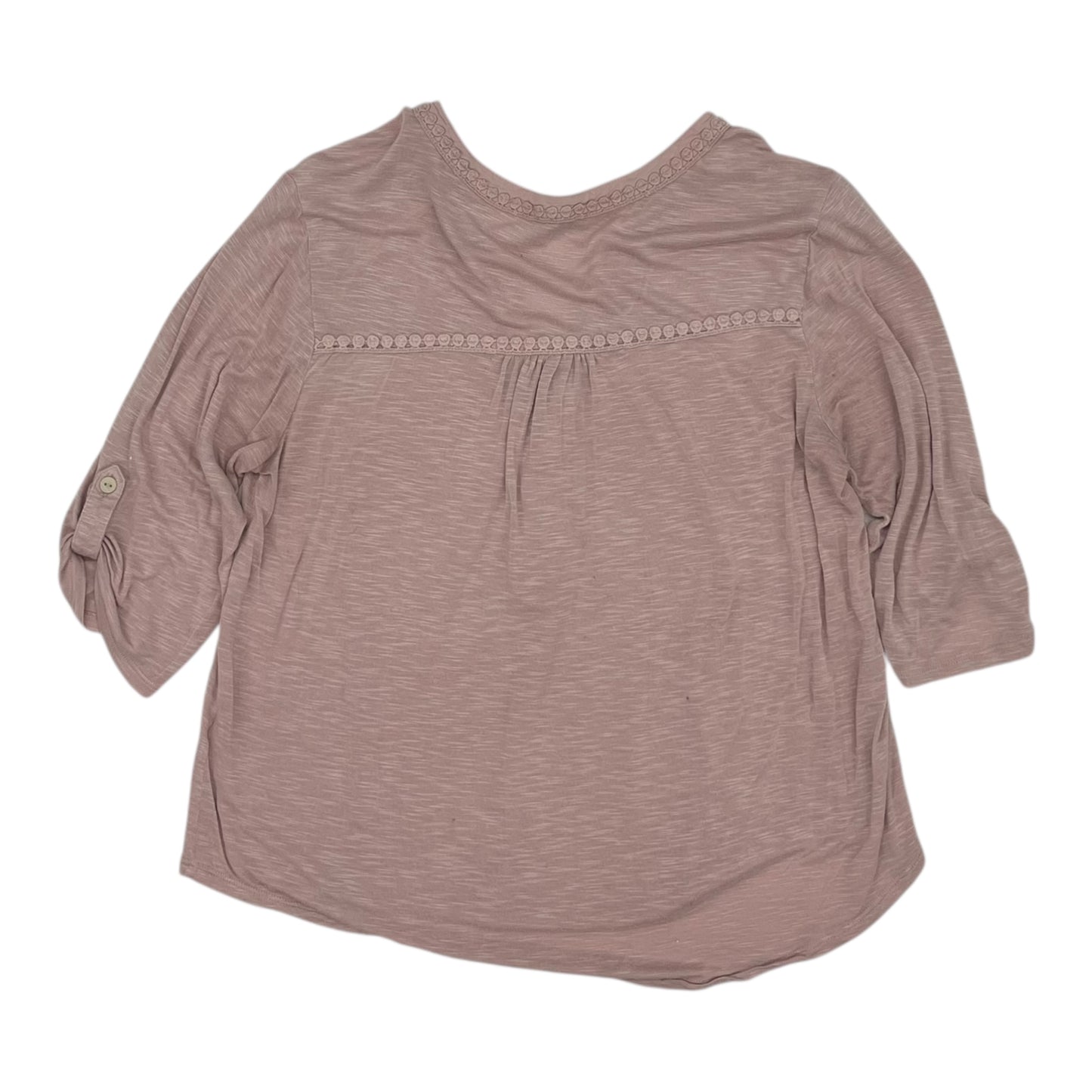 Top 3/4 Sleeve By Democracy In Pink, Size:M