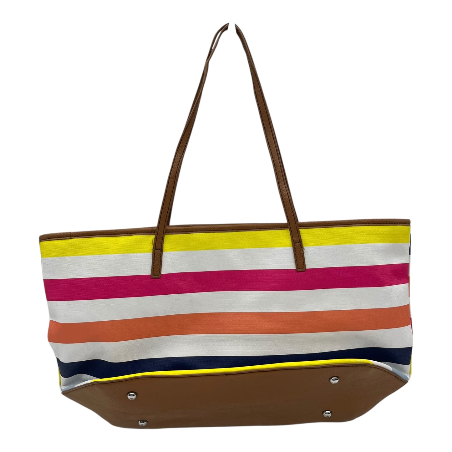 Tote By Nine West In Striped Pattern, Size:Large