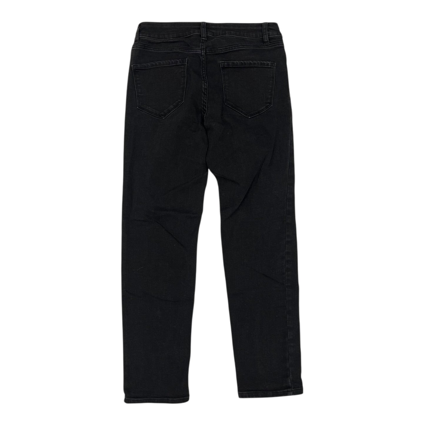 Jeans Straight By Liz Claiborne In Black Denim, Size:2