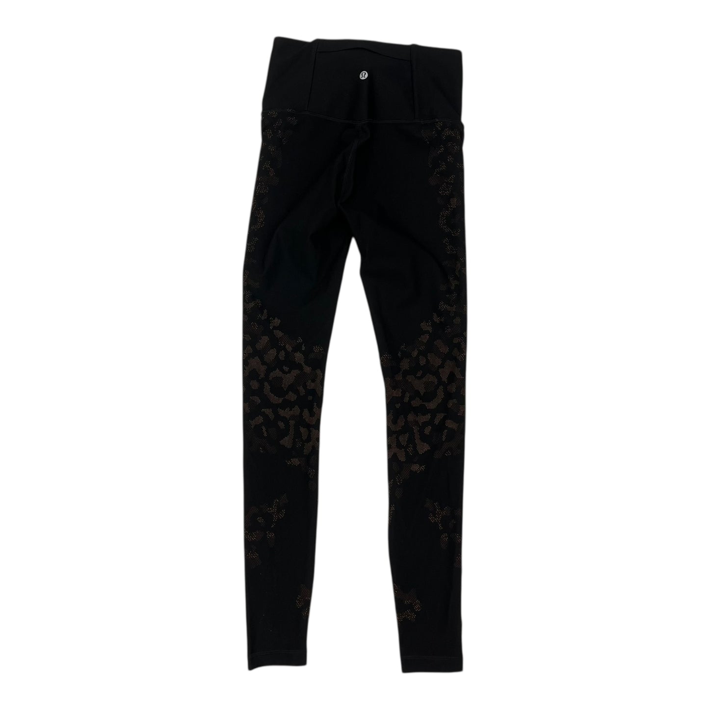 Athletic Leggings By Lululemon In Black & Orange, Size:6