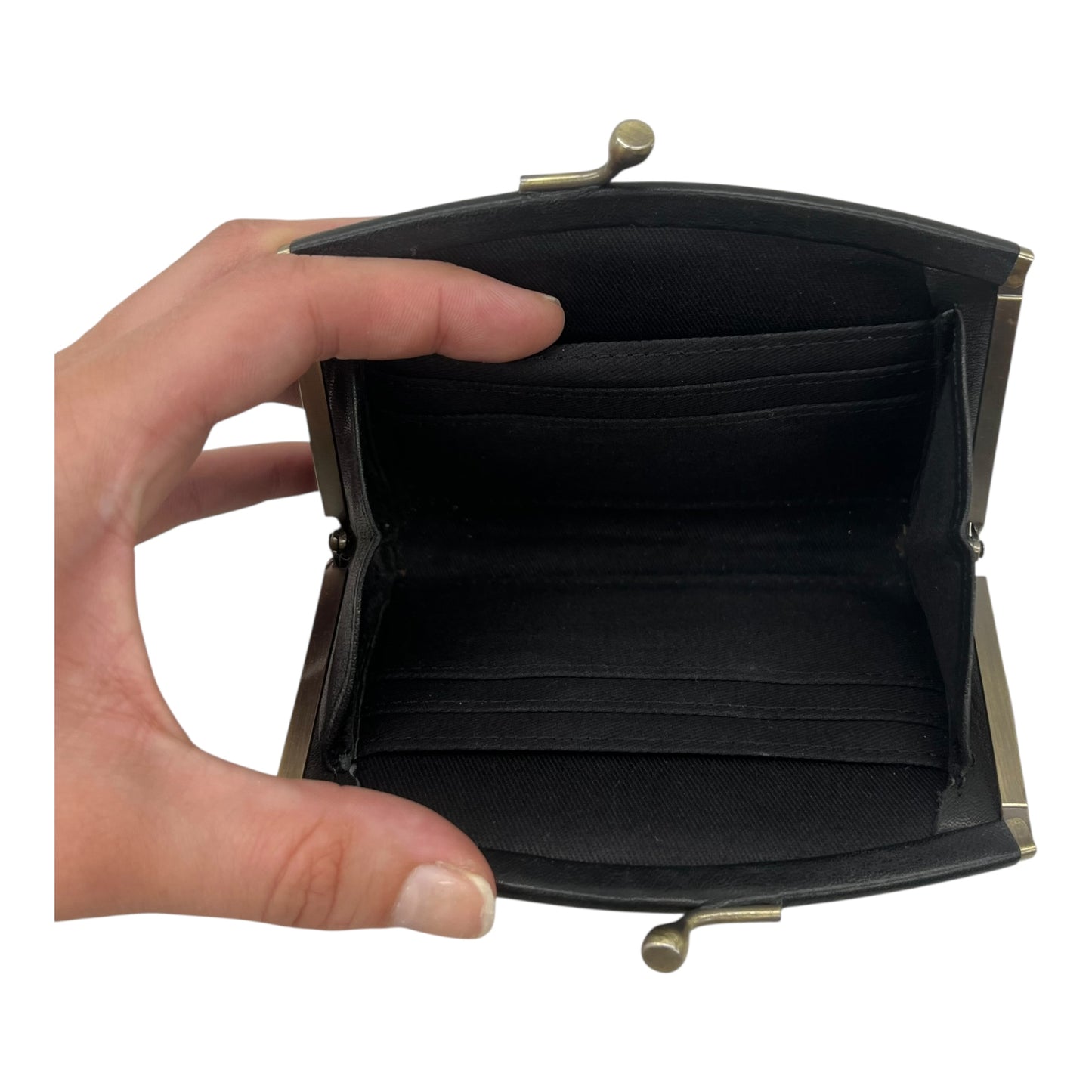 Wallet Leather By Fossil In Black, Size:Small