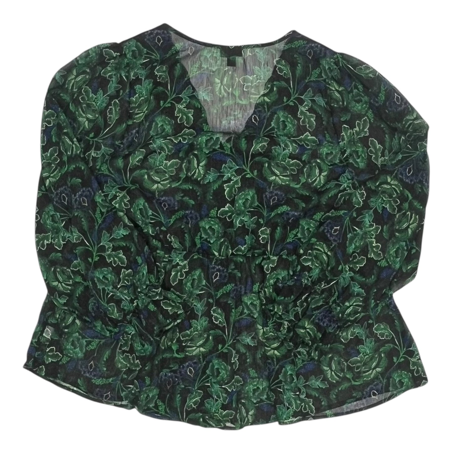 Blouse Ls By Torrid In Black & Green, Size:1X