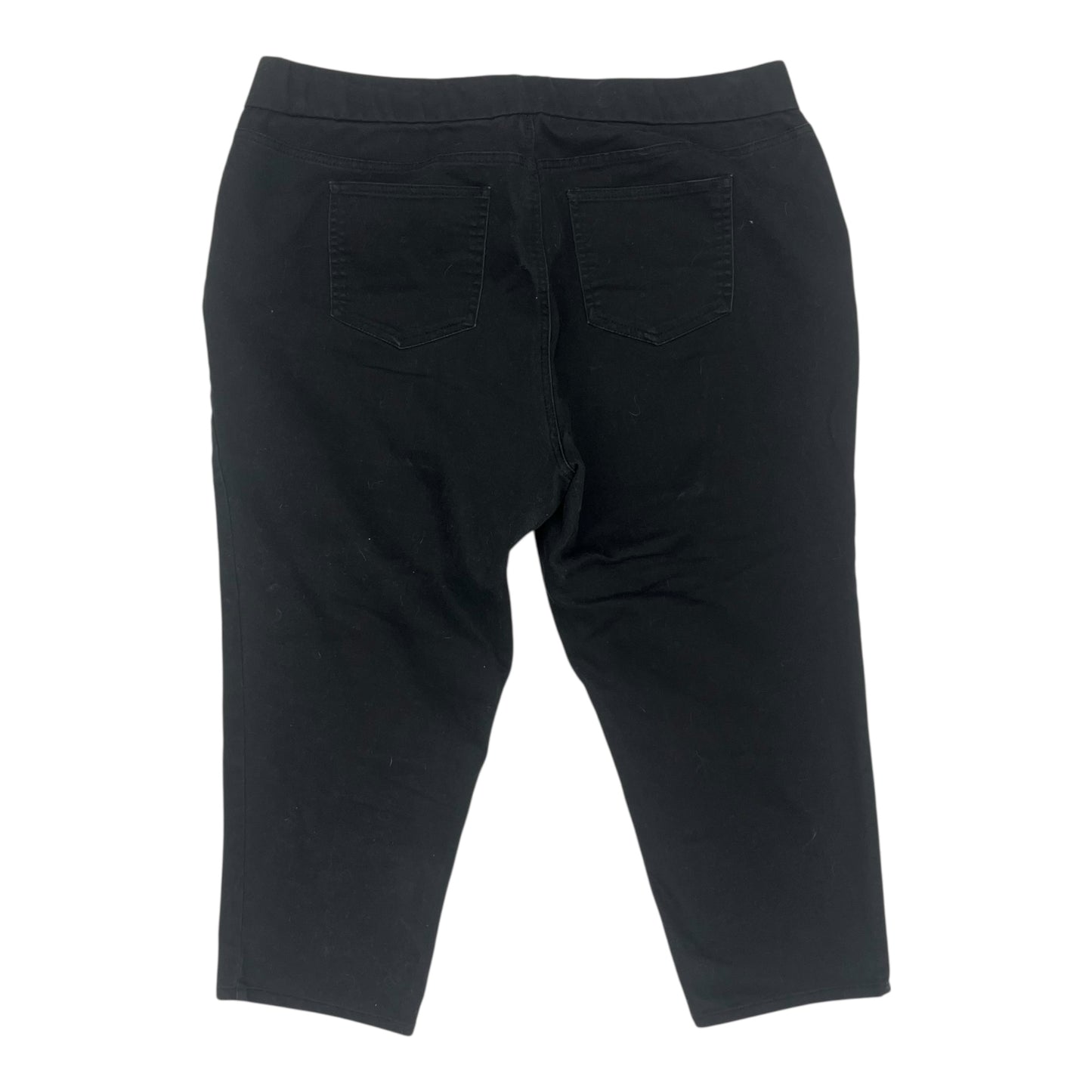 Jeans Cropped By New Directions In Black Denim, Size:22