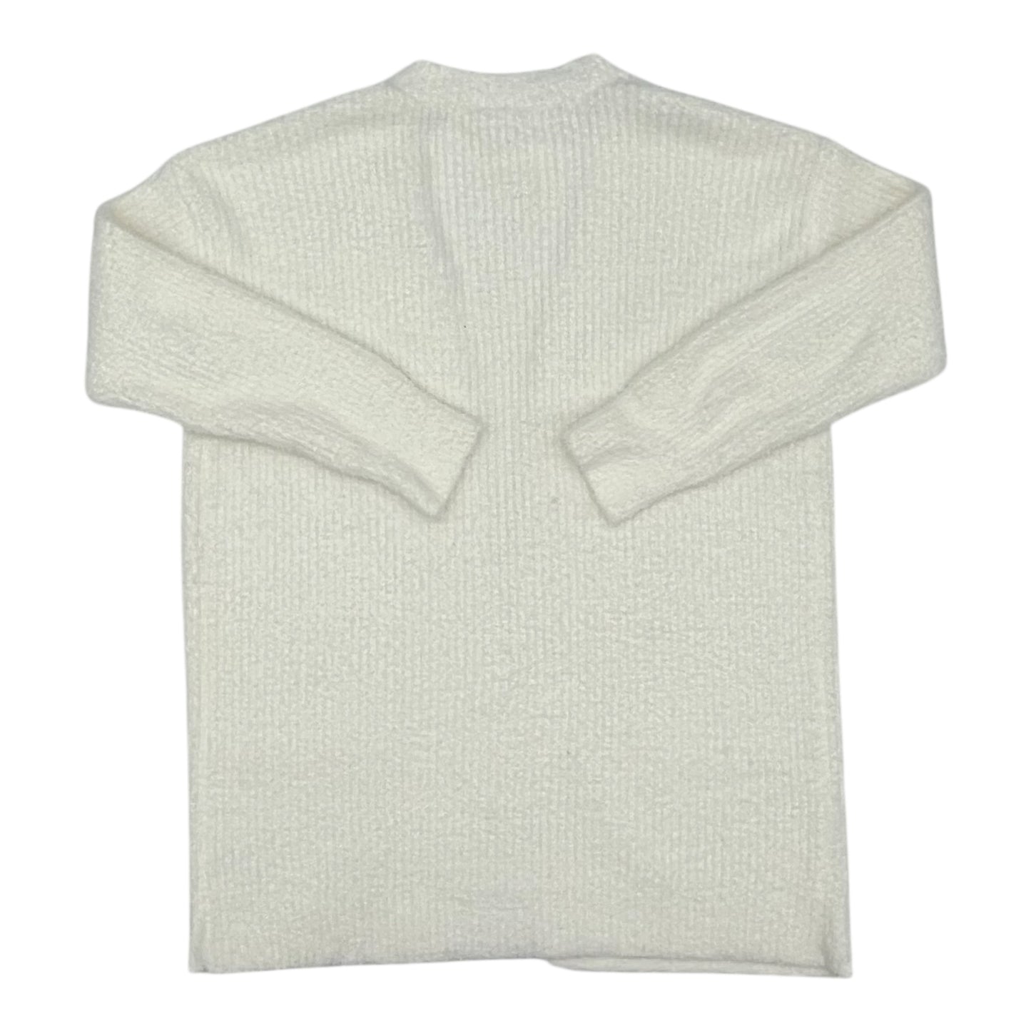 Sweater Cardigan By Clothes Mentor In White, Size:L