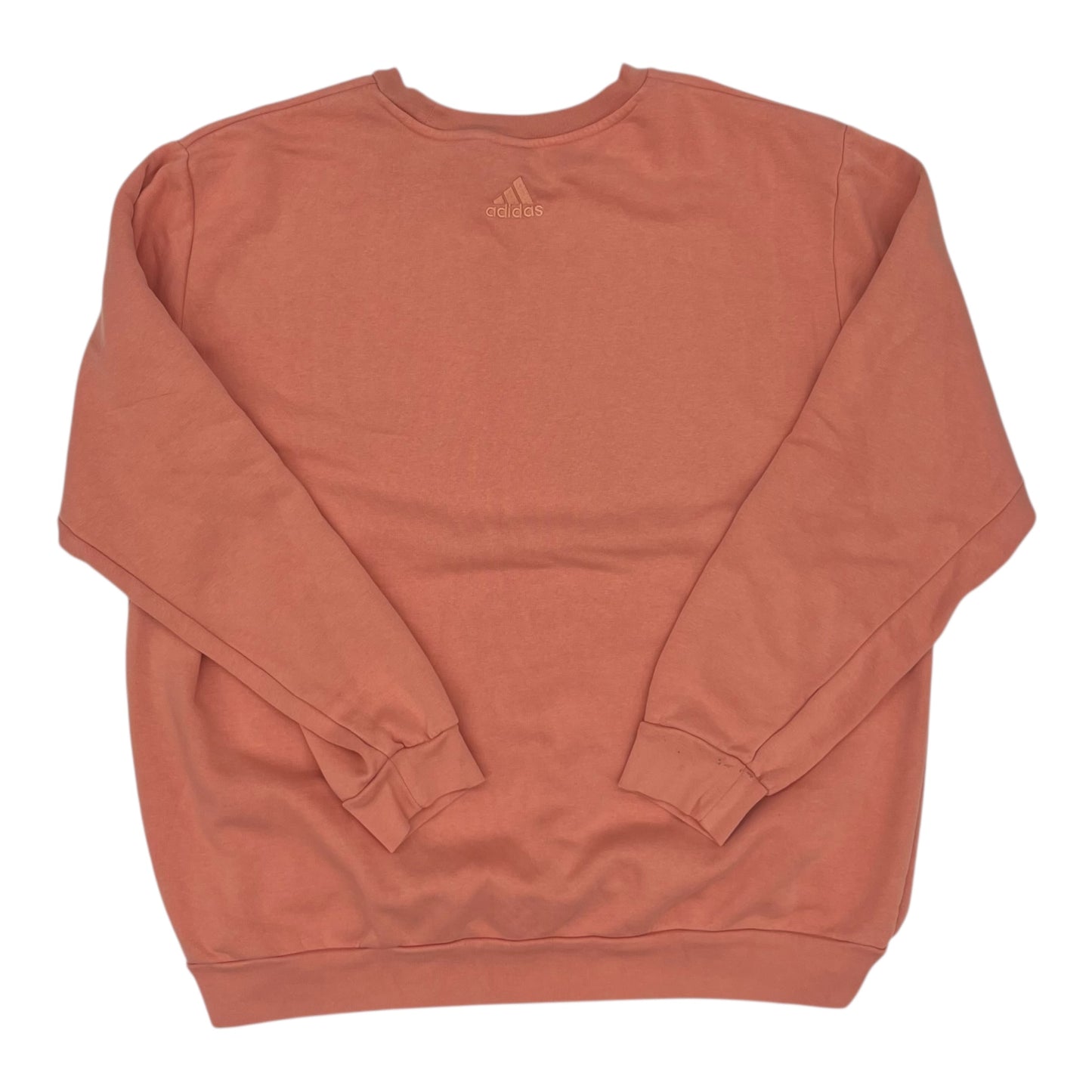 Athletic Sweatshirt Crewneck By Adidas In Orange, Size:2X