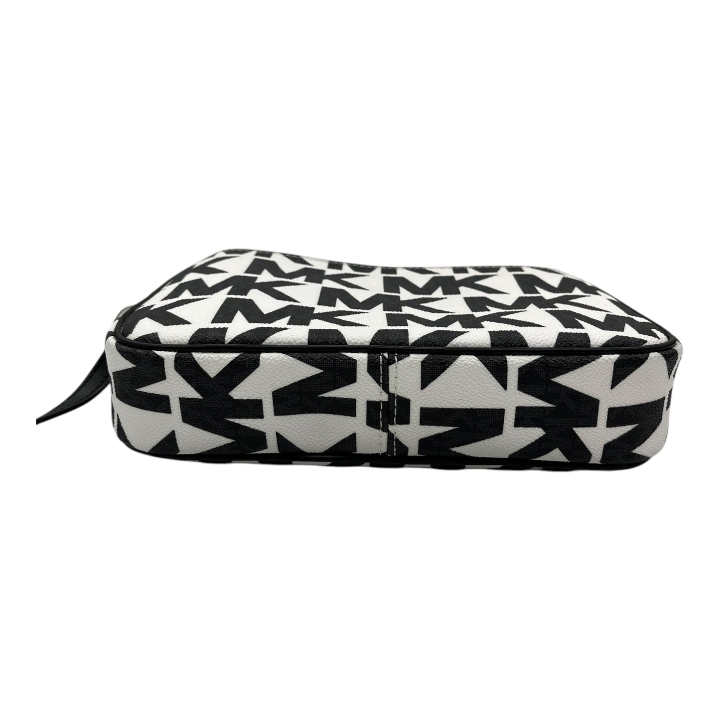 Crossbody Designer By Michael Kors In Black & White, Size:Medium