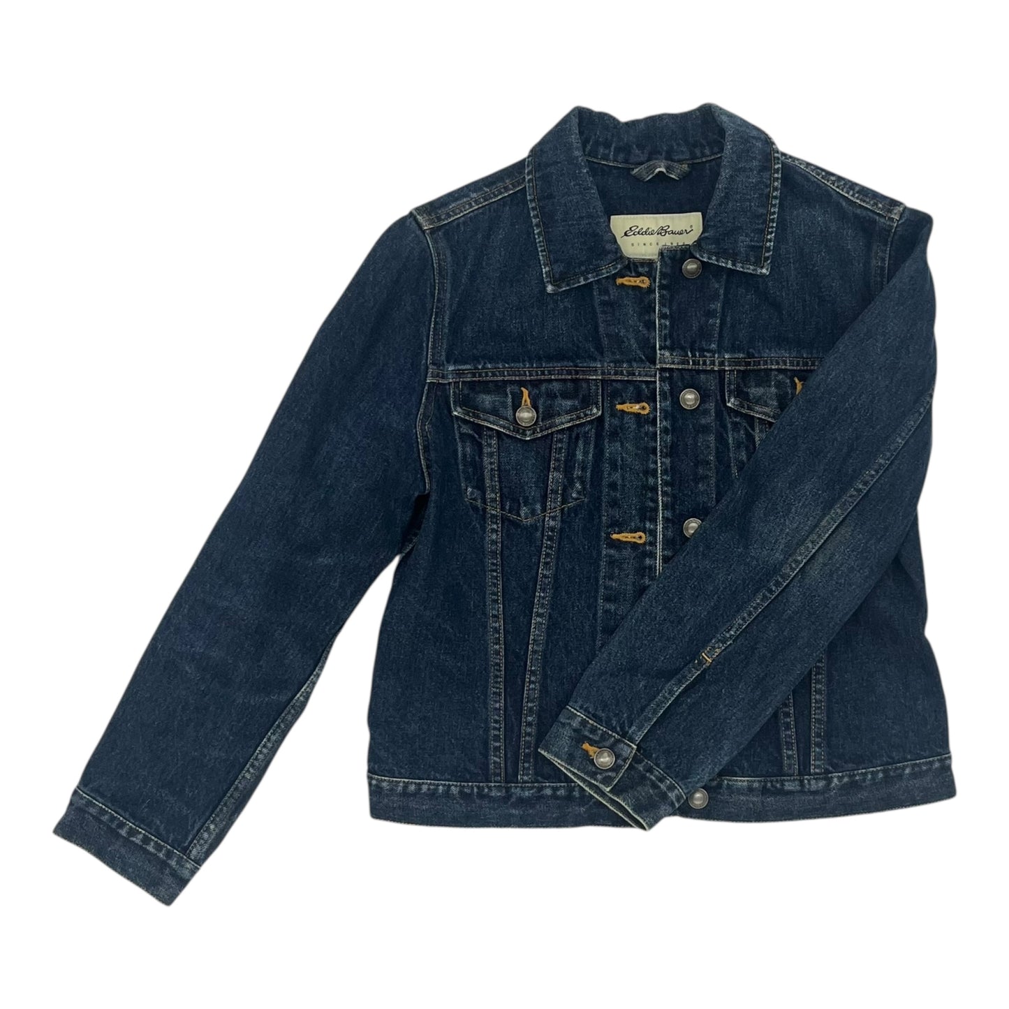 Jacket Denim By Eddie Bauer In Blue Denim, Size:S