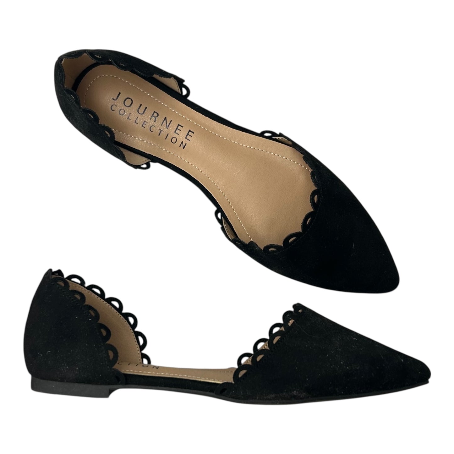 Shoes Flats By Journee In Black, Size:7